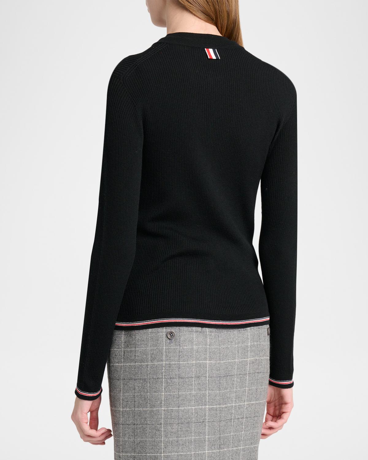 Rib-Knit Wool Cardigan - thumbnail 3