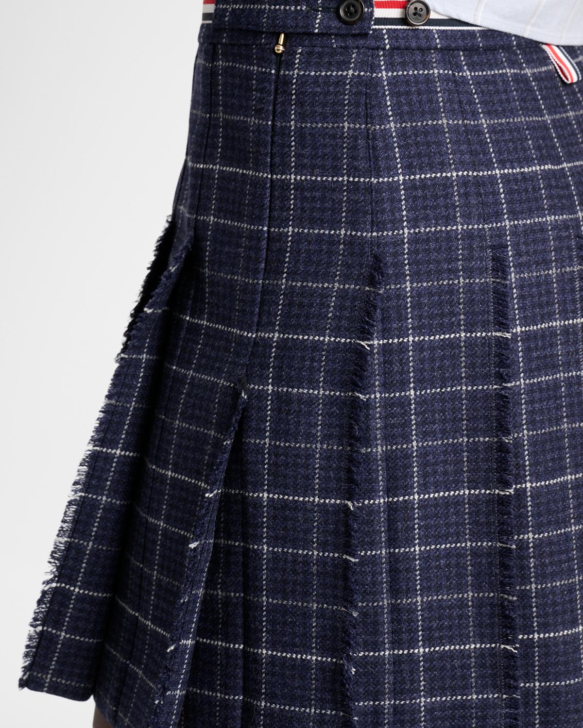 Windowpane Wool Mini Skirt - thumbnail 5