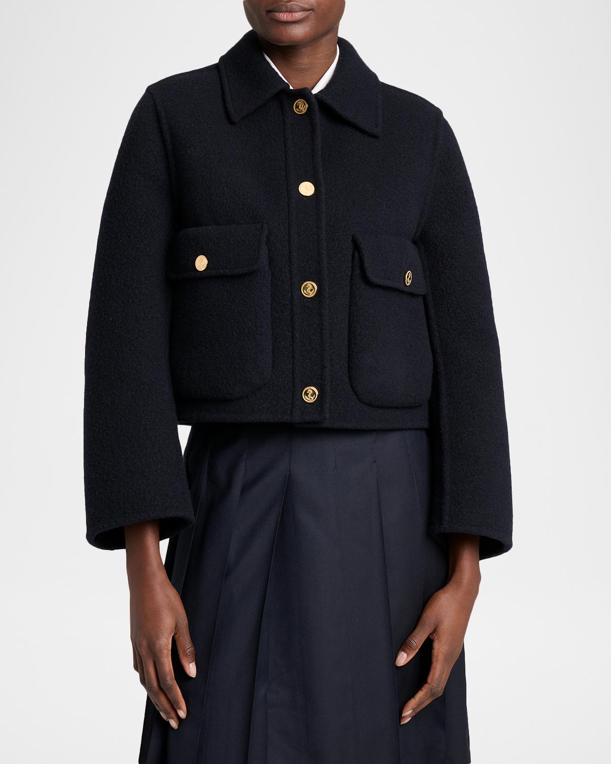 Brushed Wool Single-Breasted Jacket - thumbnail 4
