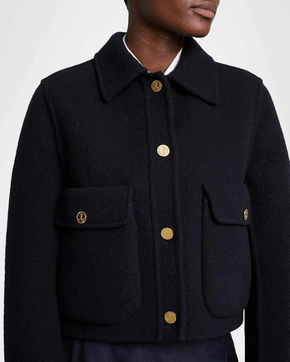 Brushed Wool Single-Breasted Jacket - thumbnail 5