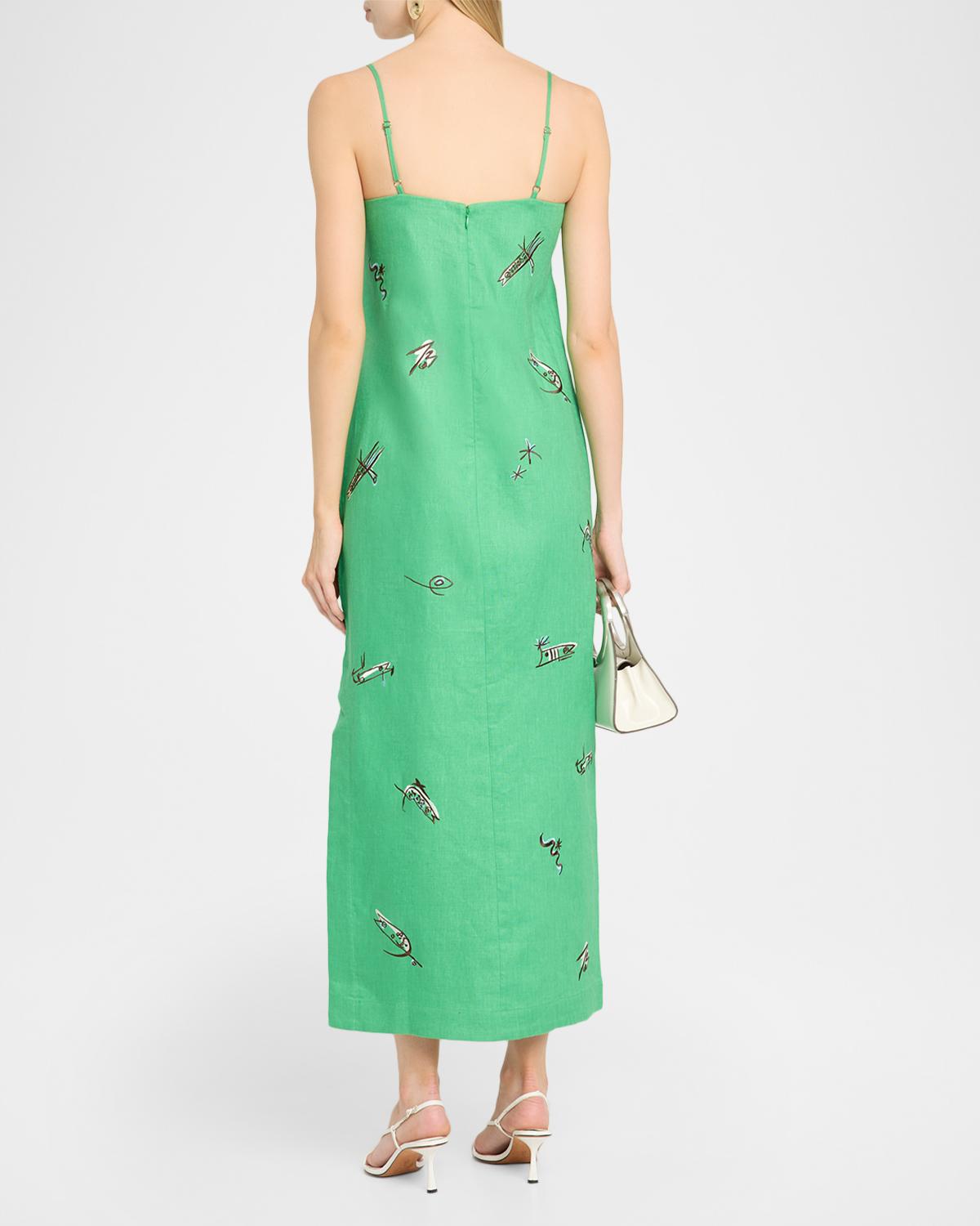 Wanda Embroidered Midi Dress - thumbnail 3