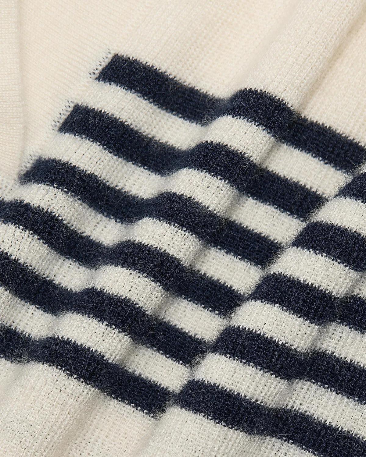 Lucille Striped Cashmere Polo Sweater - thumbnail 5