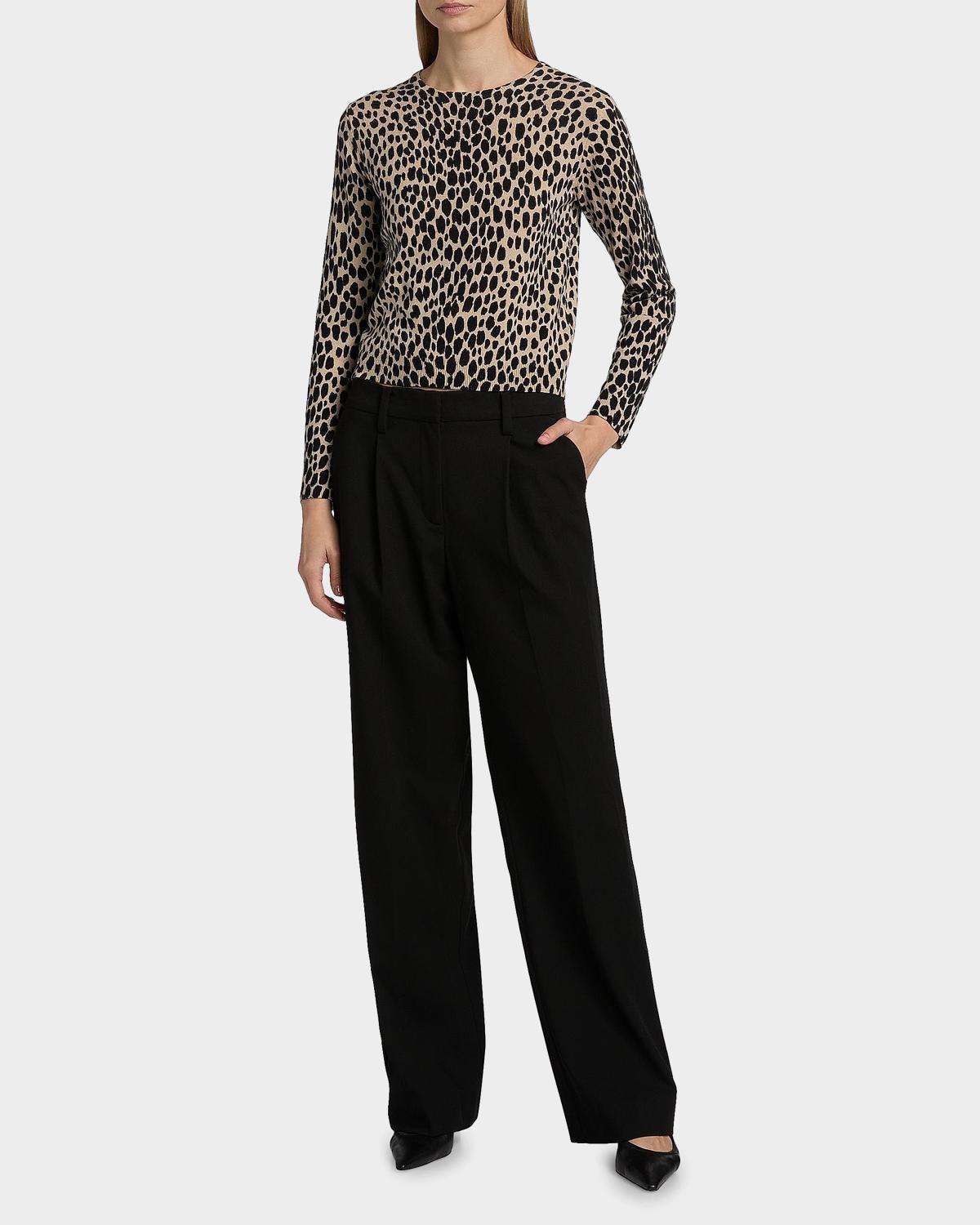 Laevin Animal-Print Cashmere Cardigan - thumbnail 2