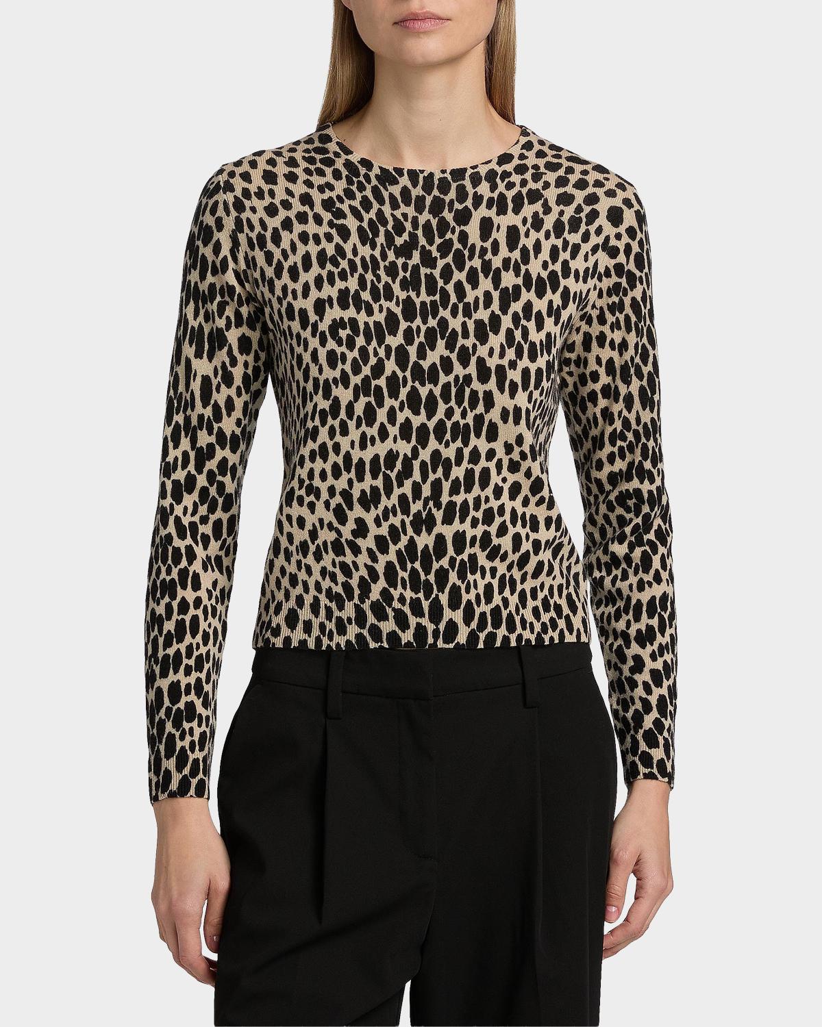 Laevin Animal-Print Cashmere Cardigan - thumbnail 4
