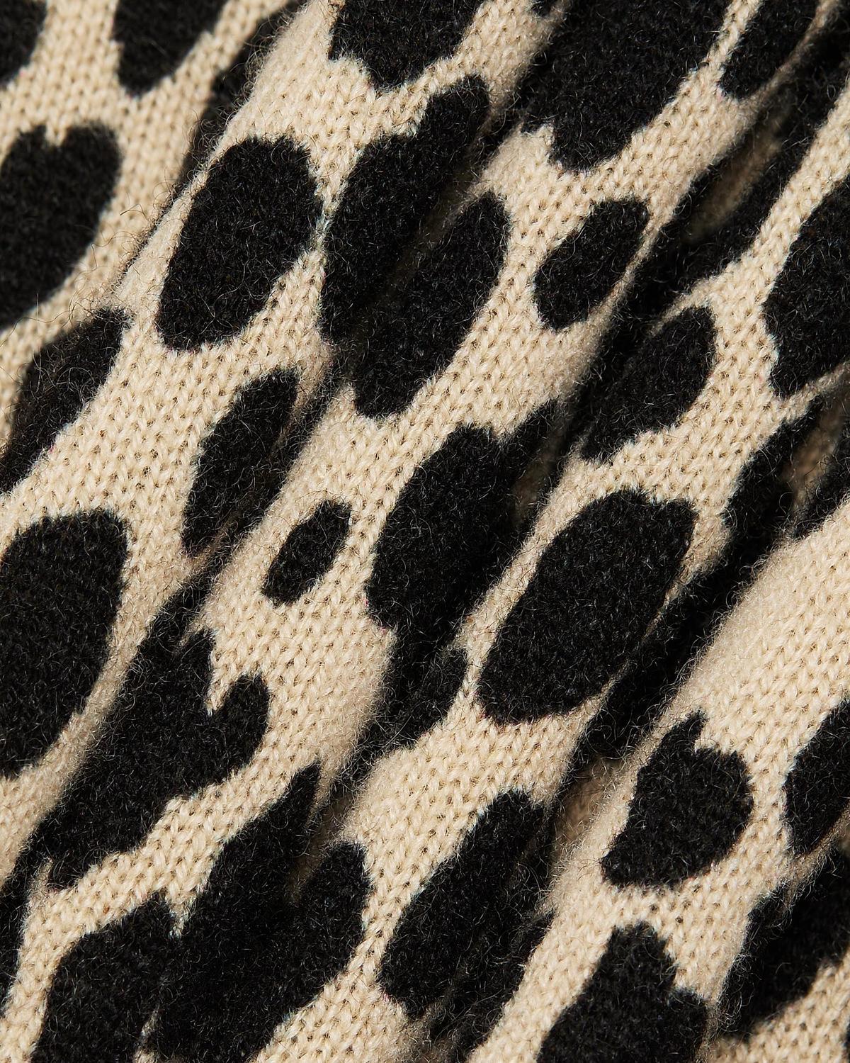 Laevin Animal-Print Cashmere Cardigan - thumbnail 5