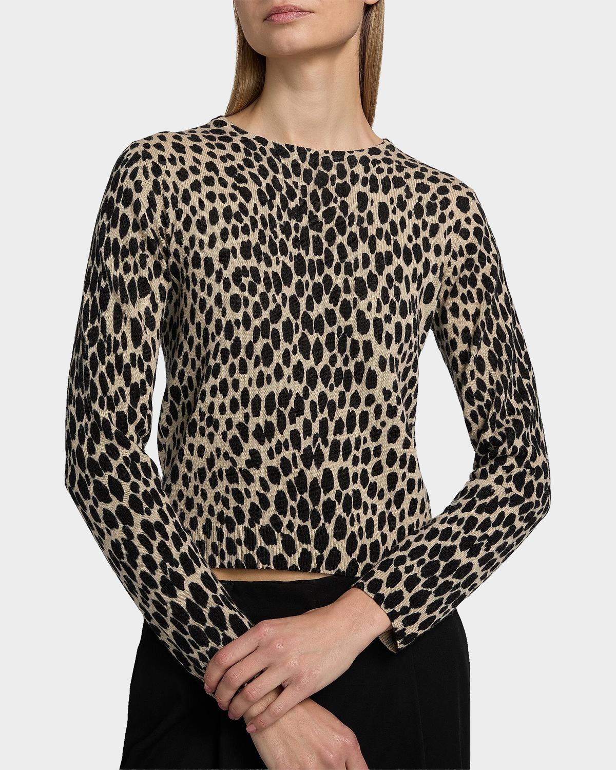 Laevin Animal-Print Cashmere Cardigan - thumbnail 7