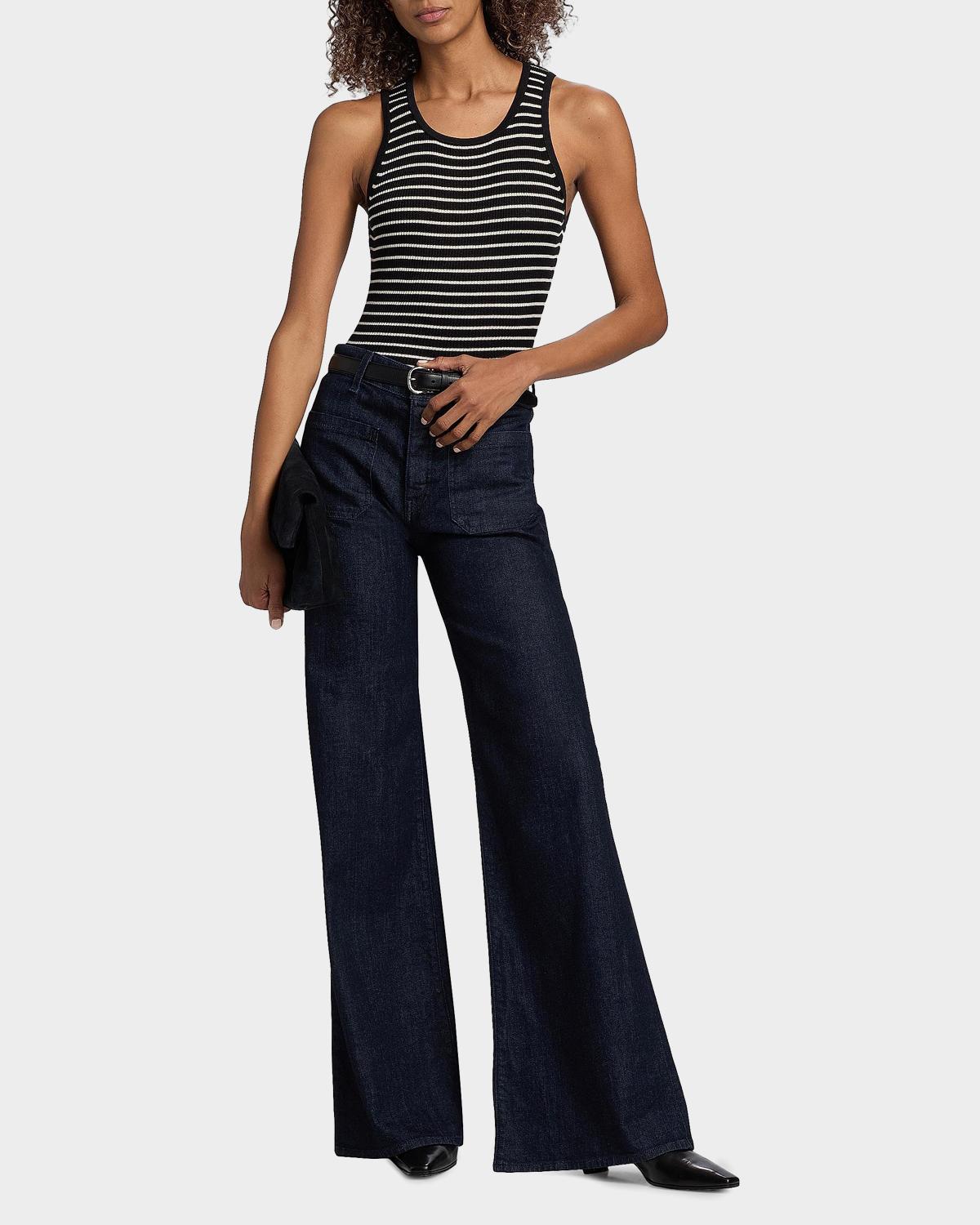 Lottie Striped Silk Tank - thumbnail 2