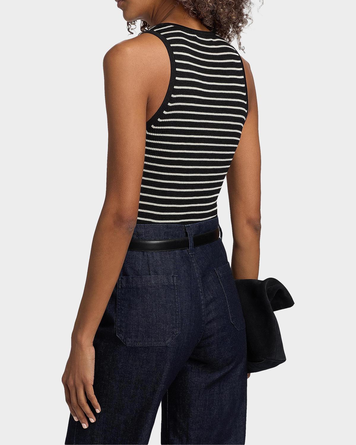 Lottie Striped Silk Tank - thumbnail 3