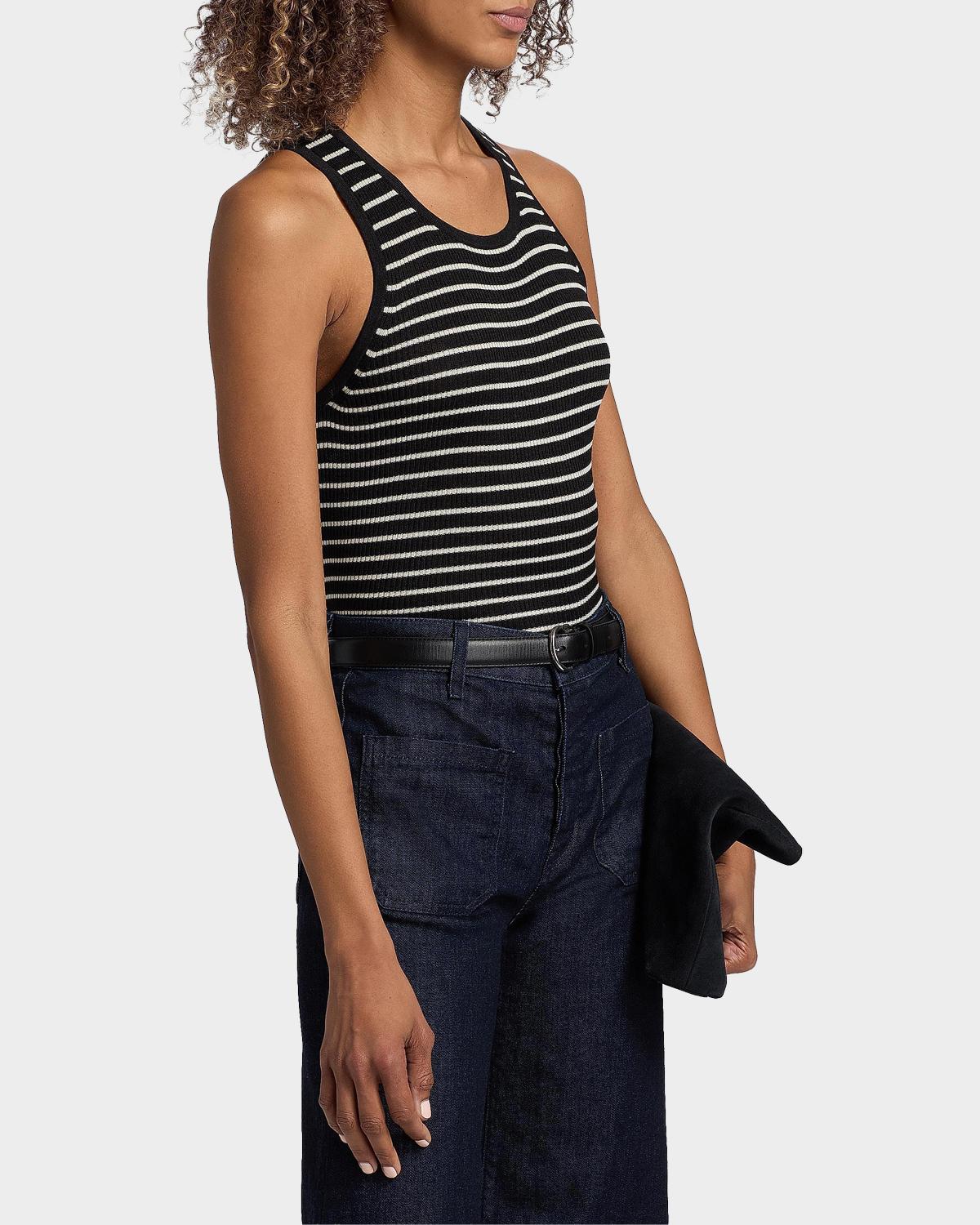 Lottie Striped Silk Tank - thumbnail 6