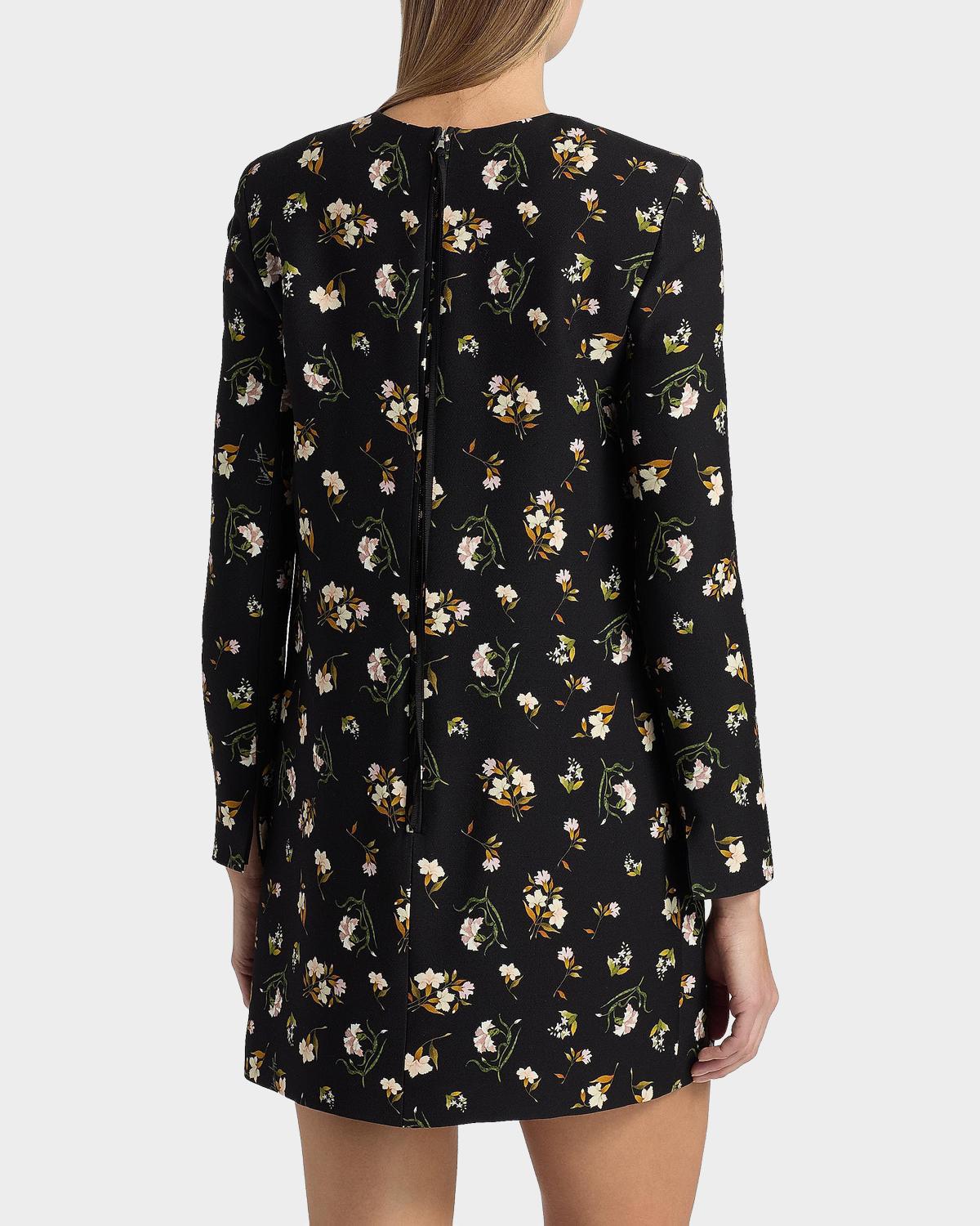 Tilley Floral Wool-Silk Mini Dress - thumbnail 3