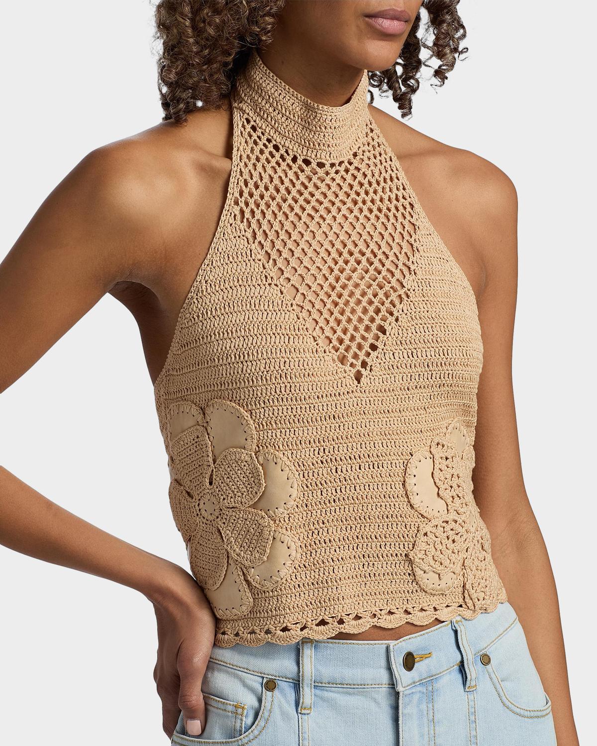 Celeste Open-Knit Cotton Top - thumbnail 7