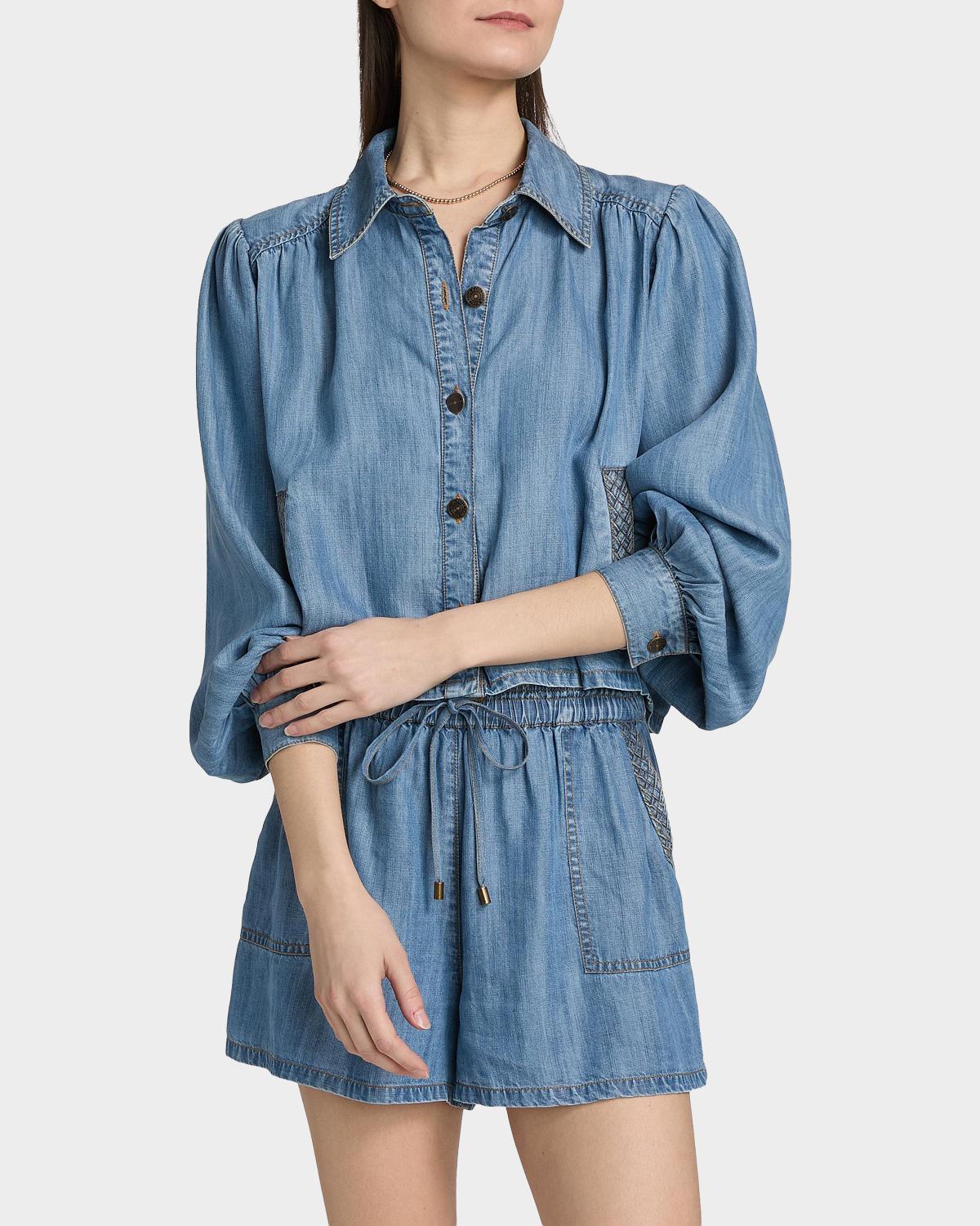 Aisla Spread Collar Top - thumbnail 4
