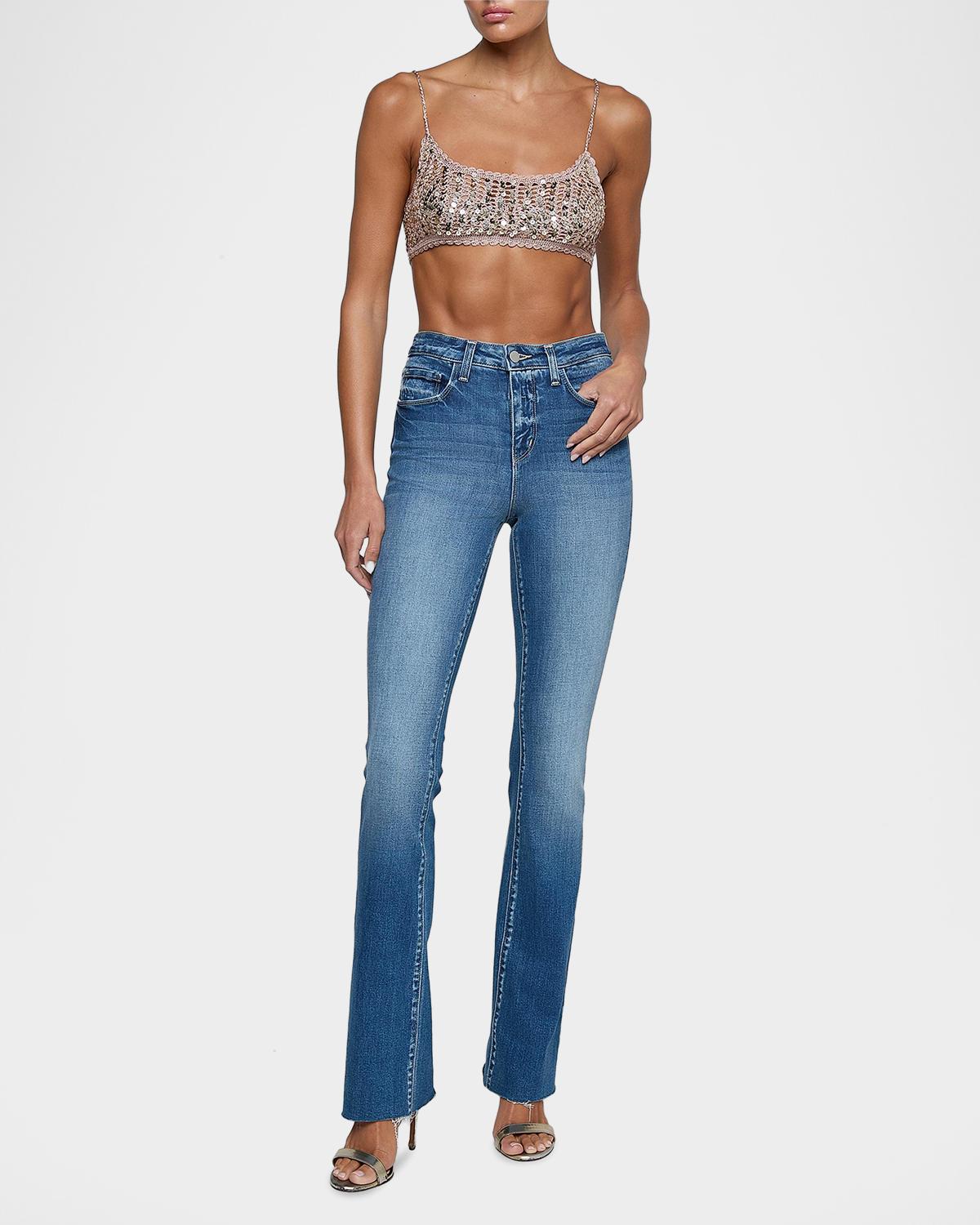Taline Sequined Crochet Bralette - thumbnail 2
