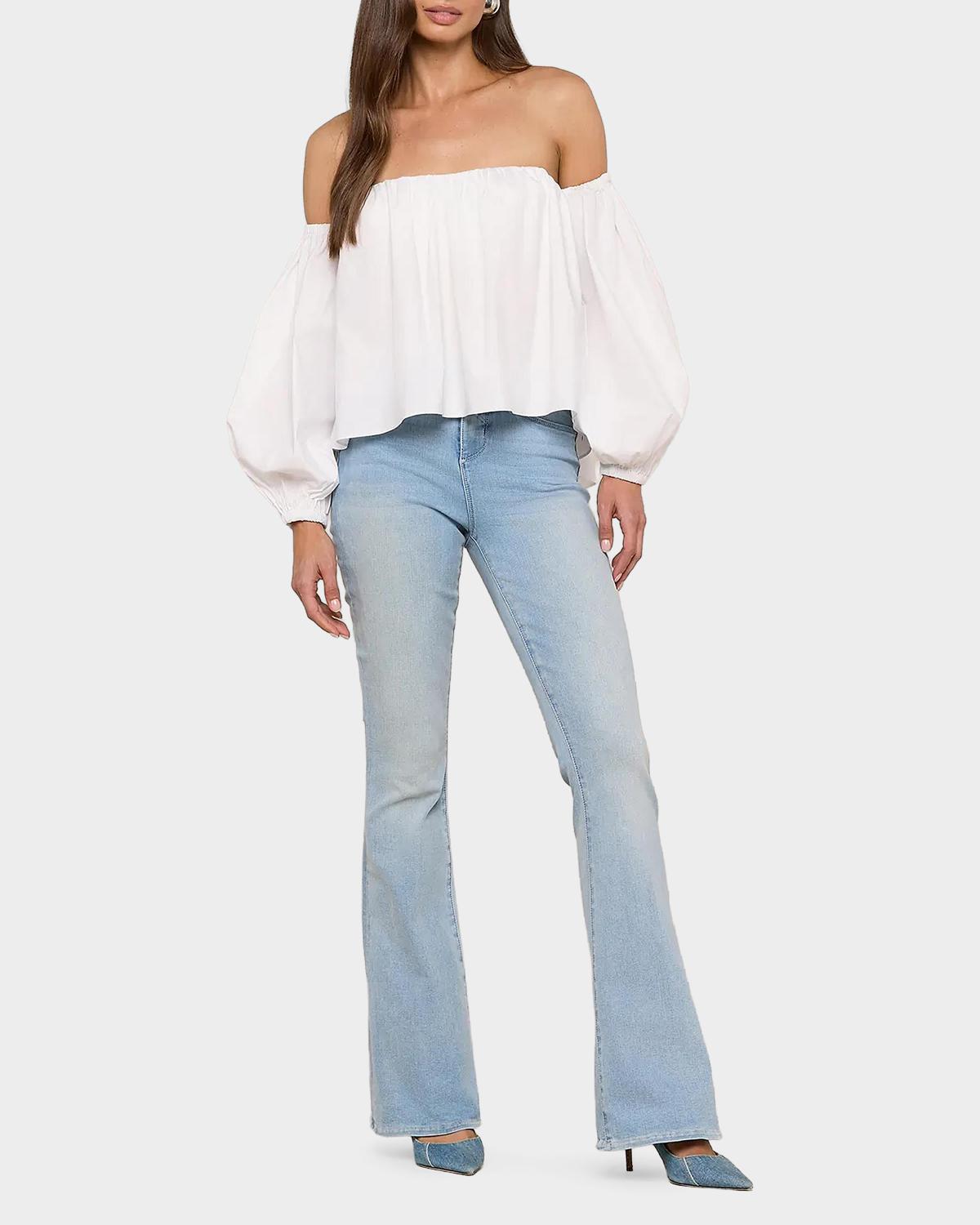 Sarai Cotton-Blend Off-The-Shoulder Top - thumbnail 2