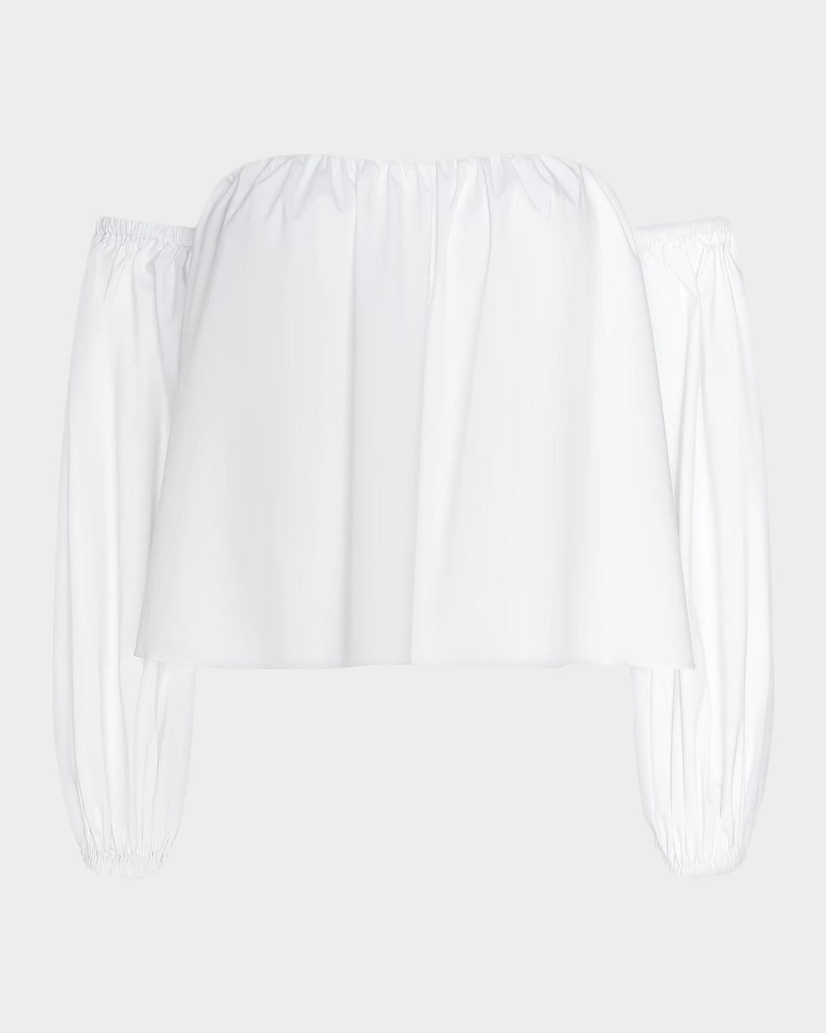 Sarai Cotton-Blend Off-The-Shoulder Top