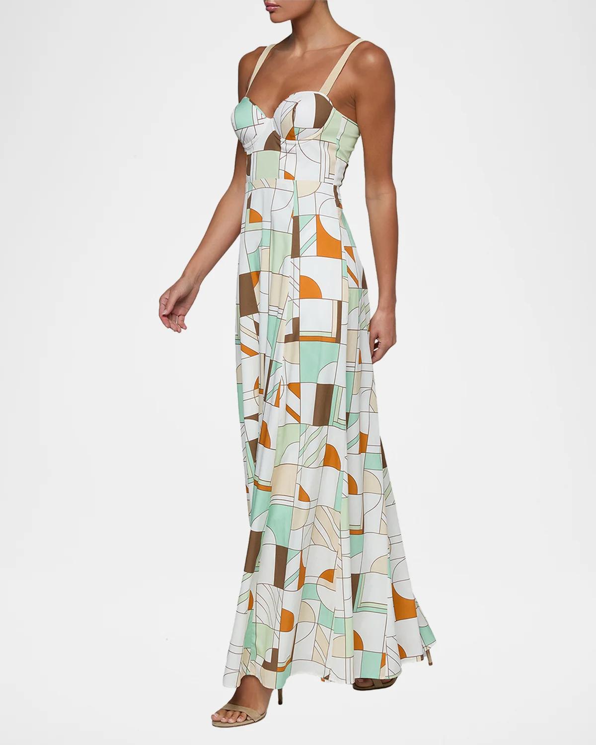 Sutton Geometric Maxi Dress - thumbnail 4