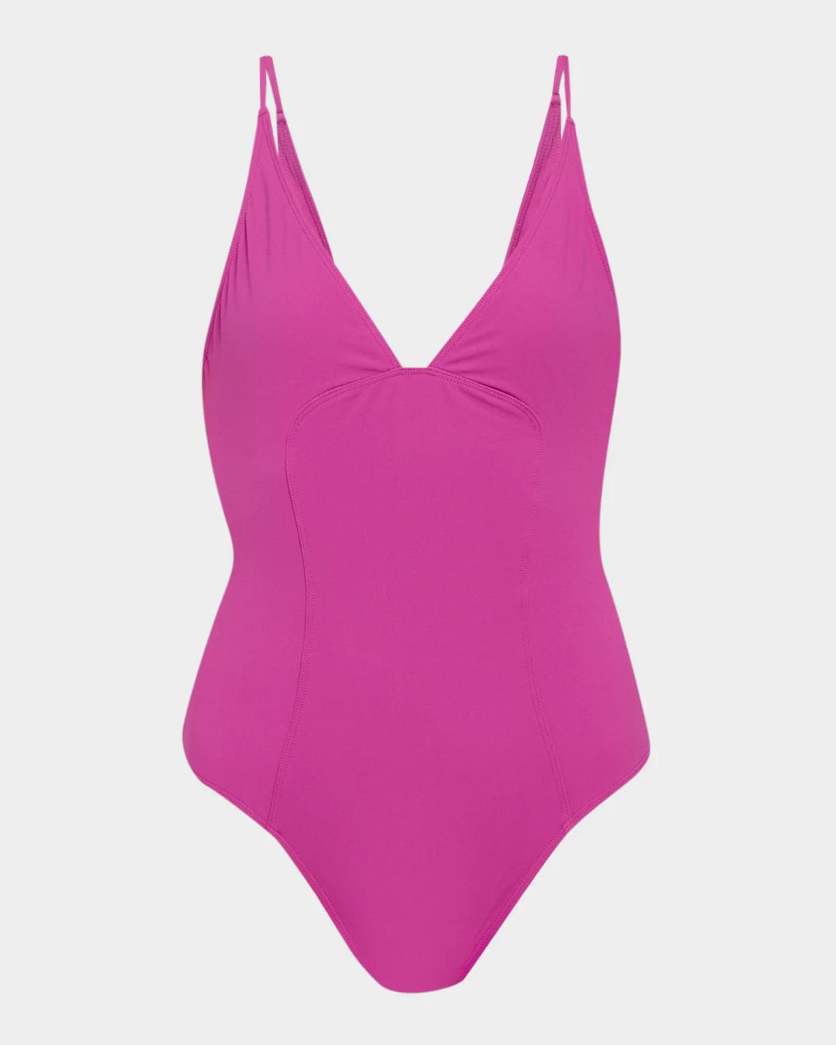 Alba Deep V One-Piece Swimsuit