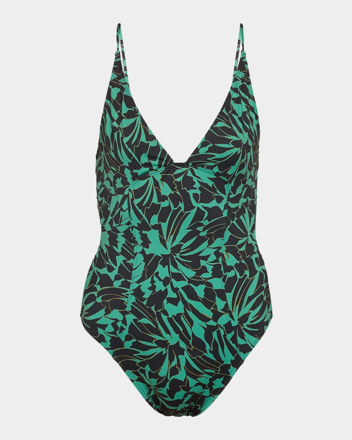 Alba Deep V One-Piece Swimsuit