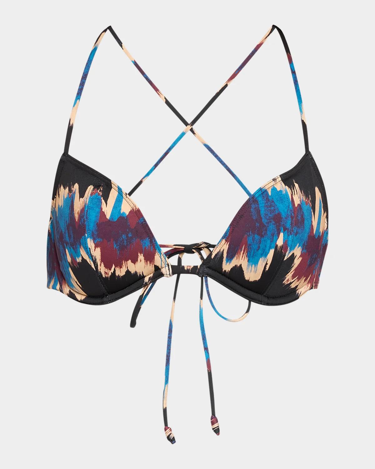 Floria Ikat Tie Bikini Top