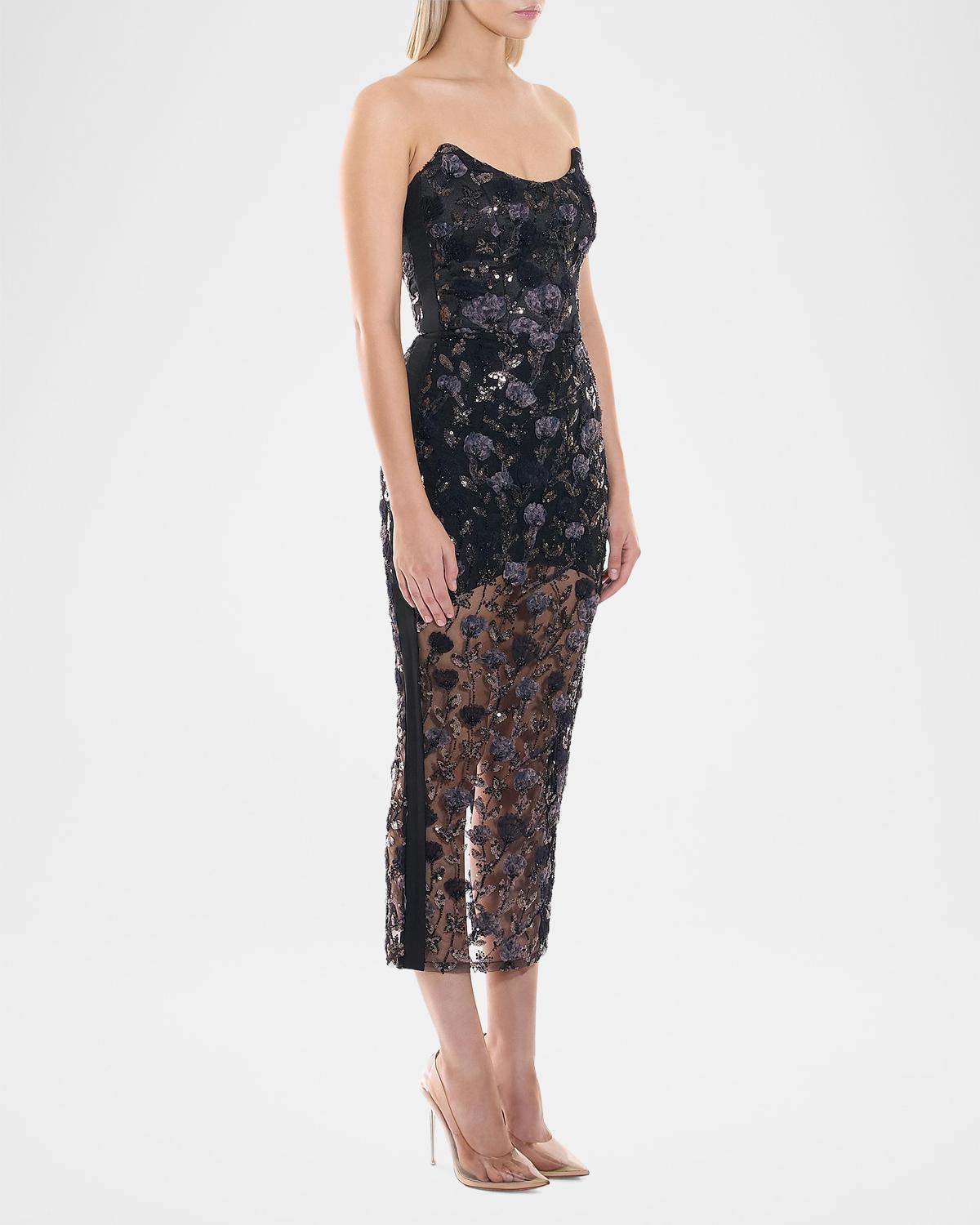Roses & Their Ashes Sheath Cocktail Midi Dress - thumbnail 4