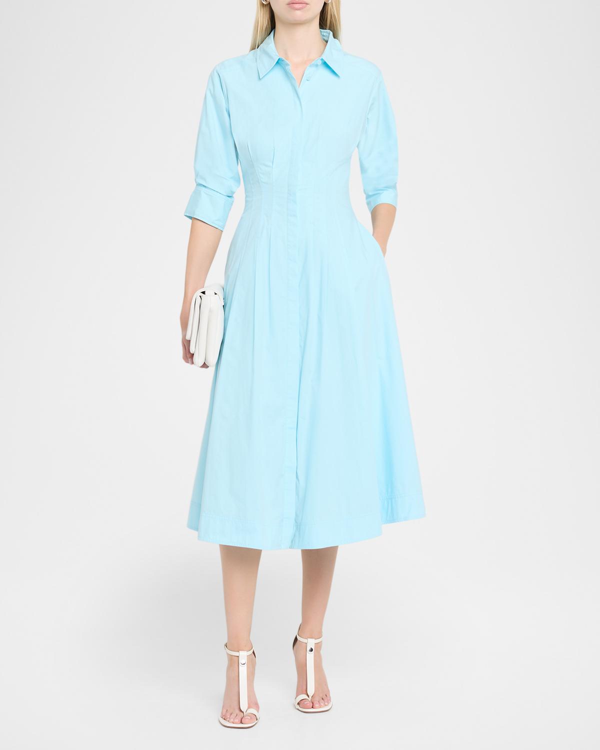 Jazz Pintuck Midi Shirtdress - thumbnail 2