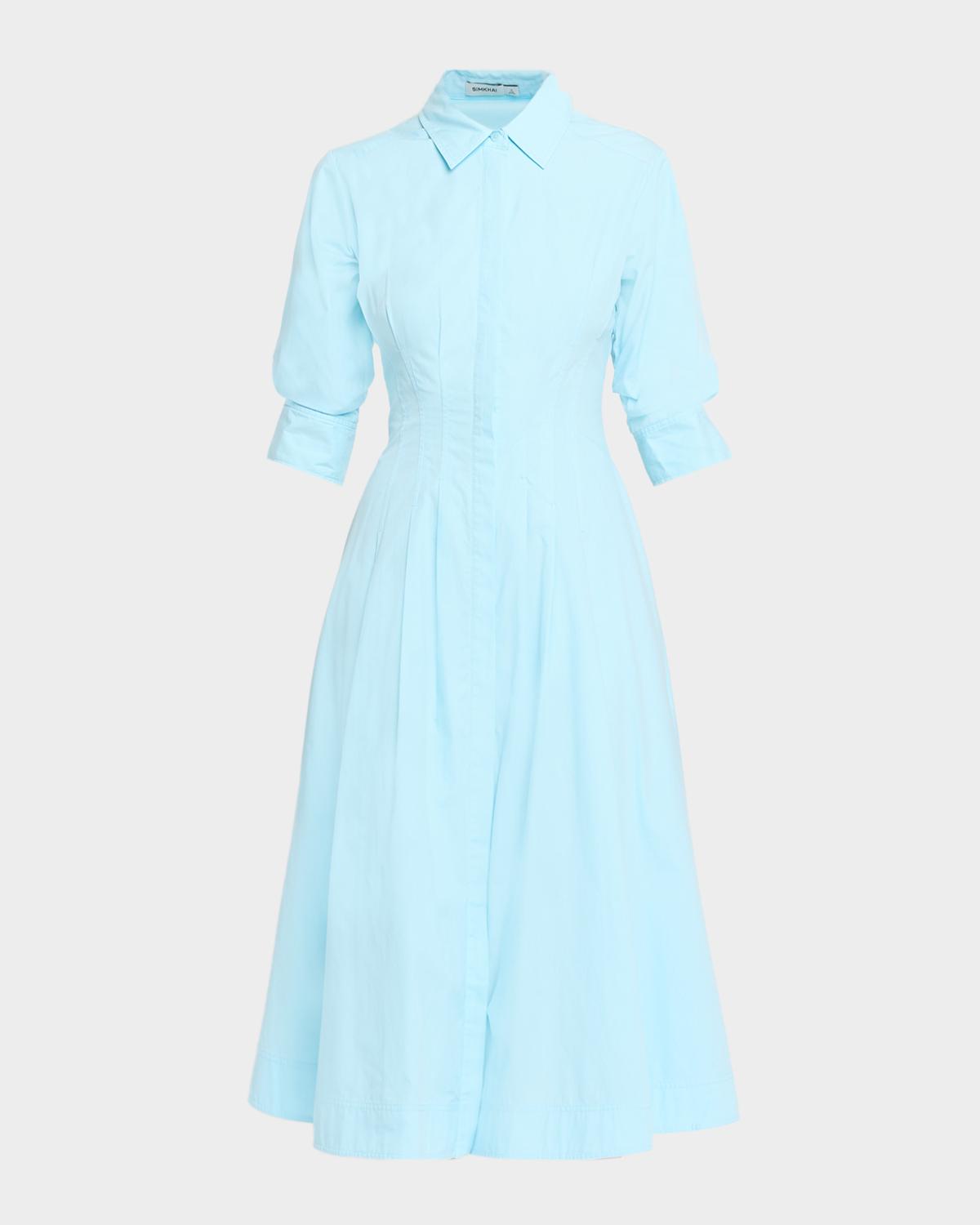 Jazz Pintuck Midi Shirtdress