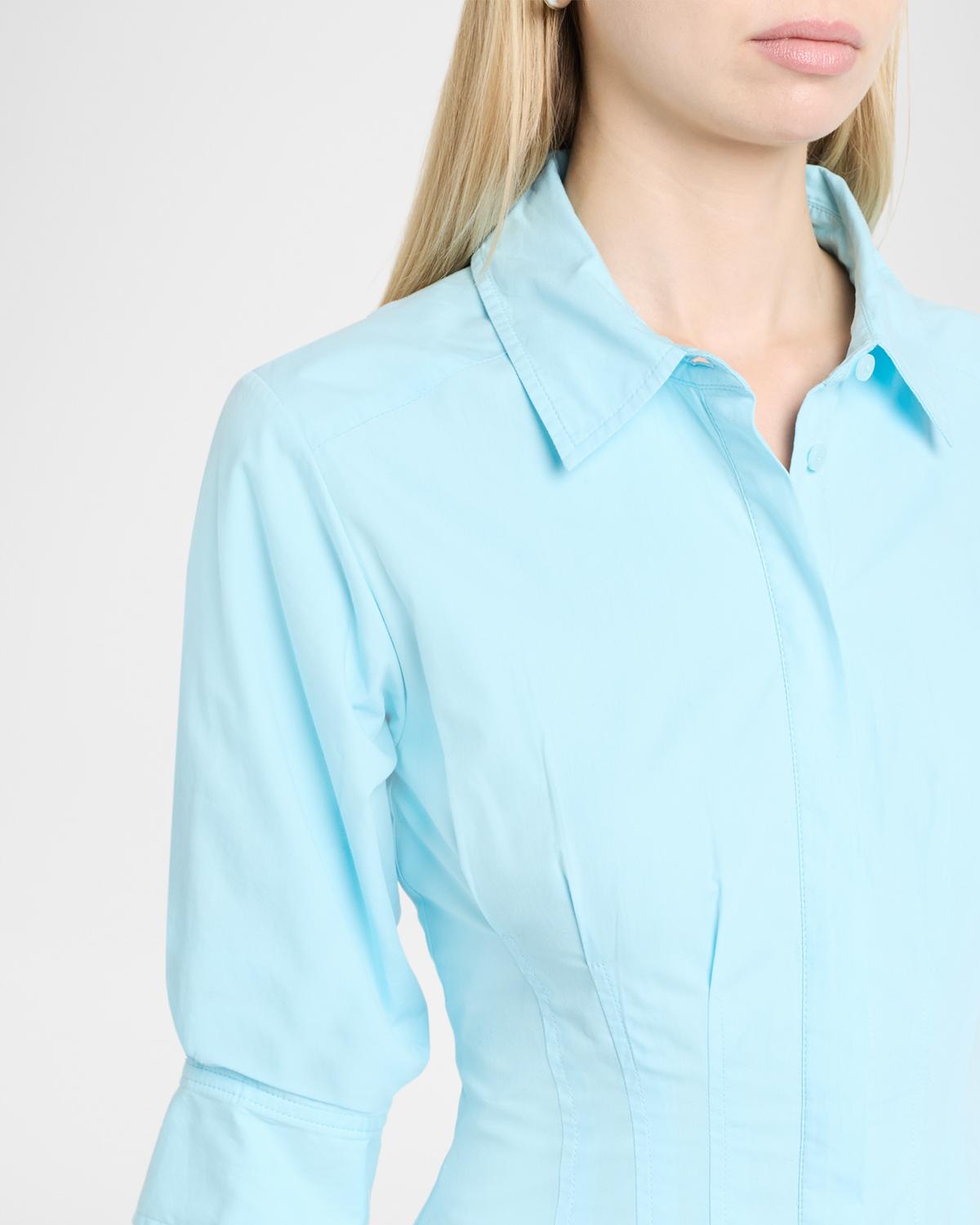 Jazz Pintuck Midi Shirtdress - thumbnail 5
