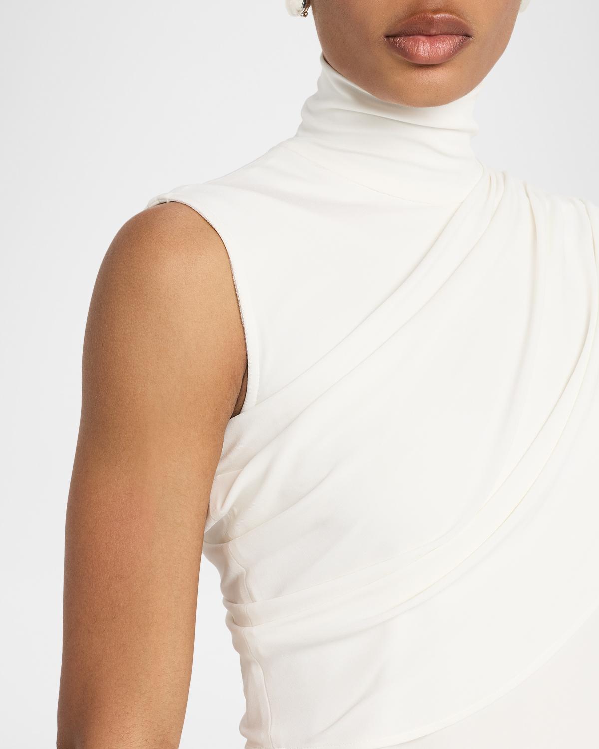 Twist Draped A-Line Mini Dress - thumbnail 5