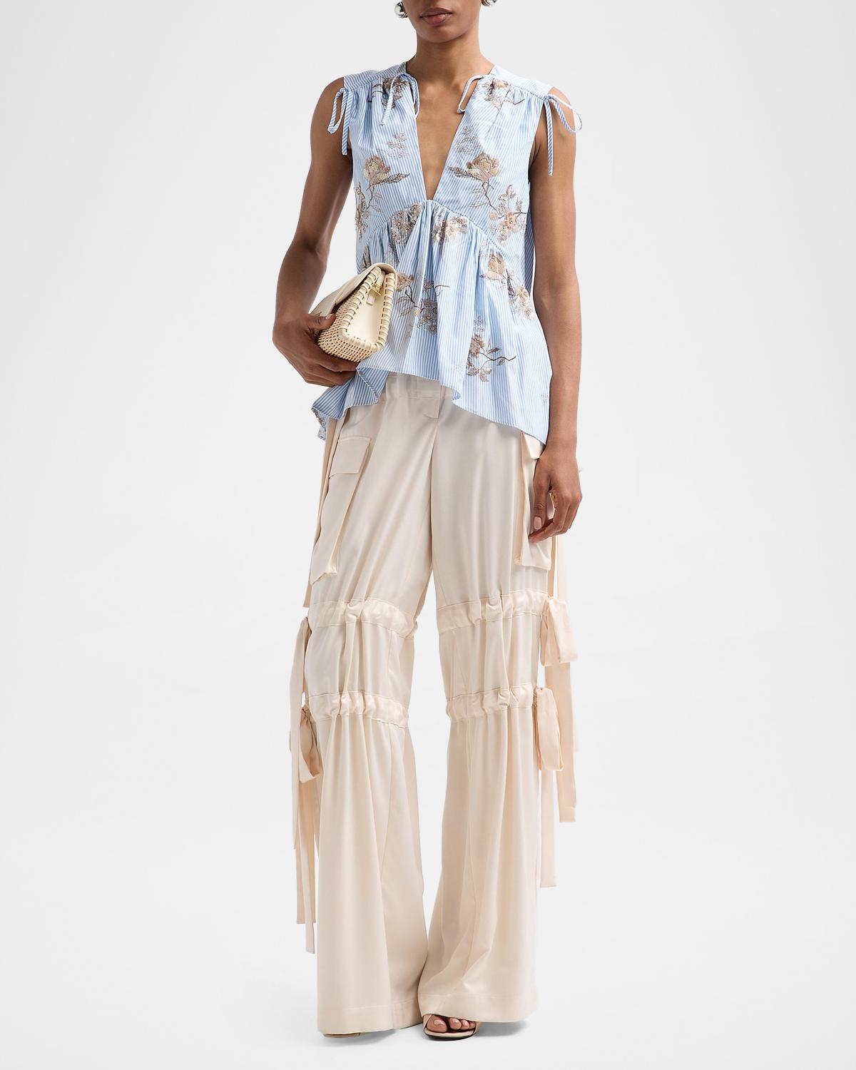 Lamia Embroidered Poplin Top - thumbnail 2