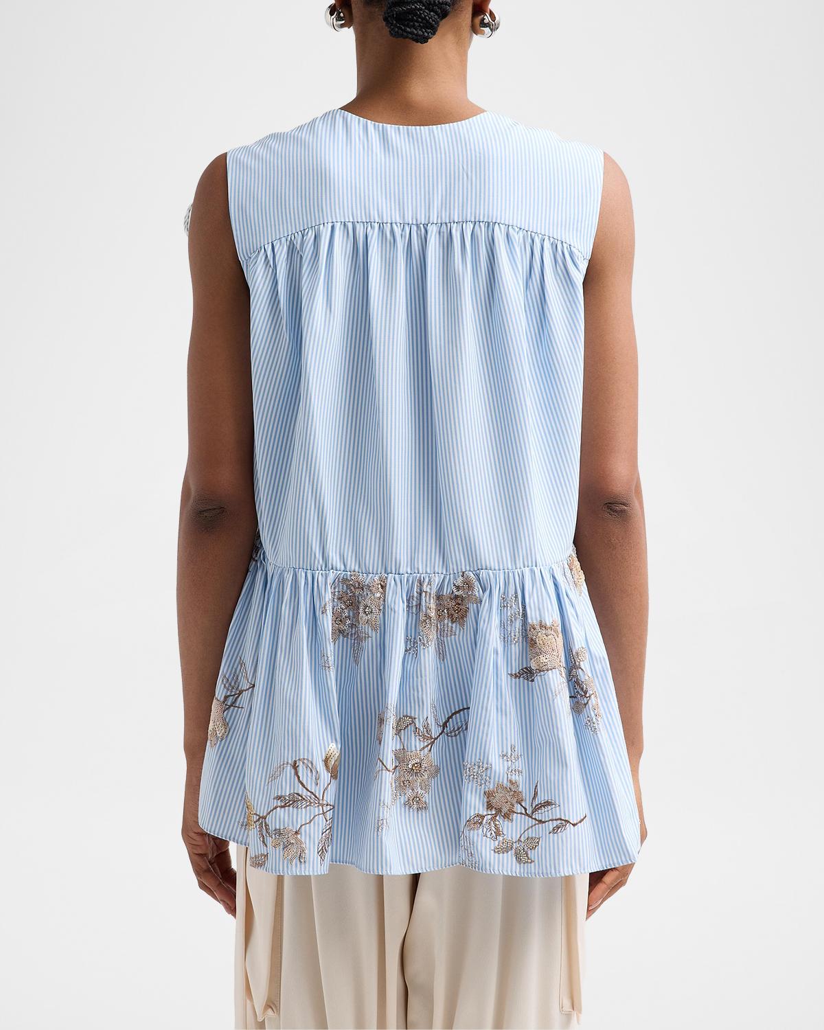 Lamia Embroidered Poplin Top - thumbnail 4