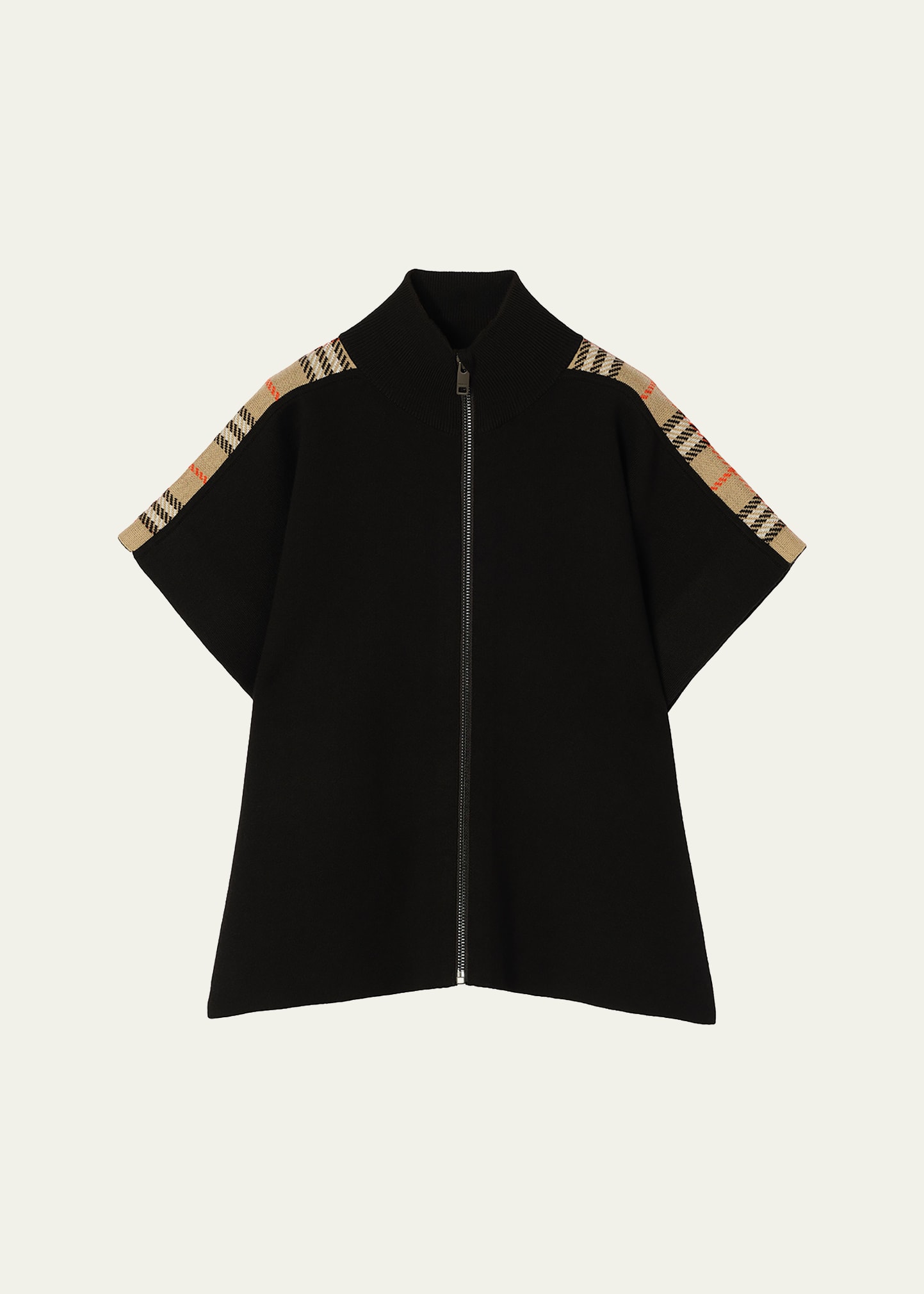BURBERRY トップス　18M 86cm ボトムス　12M 80cm Burberry Girl's Izza Check-Trim Wool Cape, Size M-L | Neiman Marcus