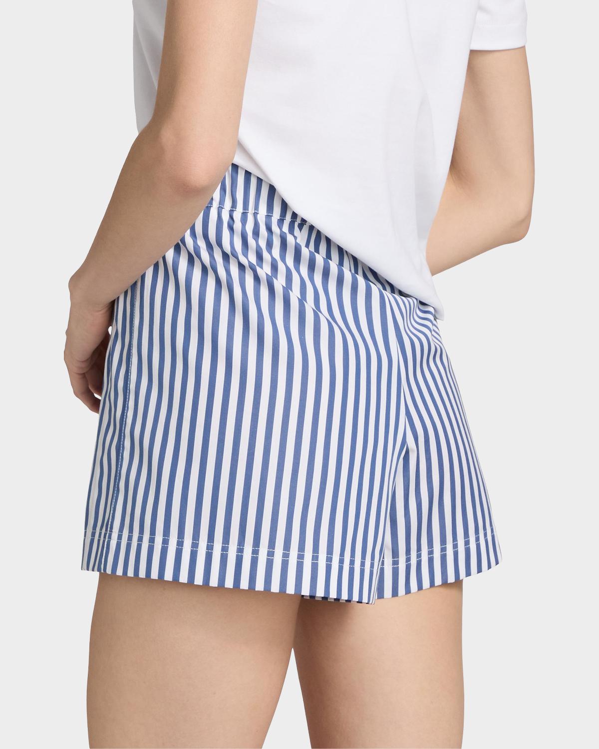 Fallon Striped Cotton Shorts - thumbnail 3