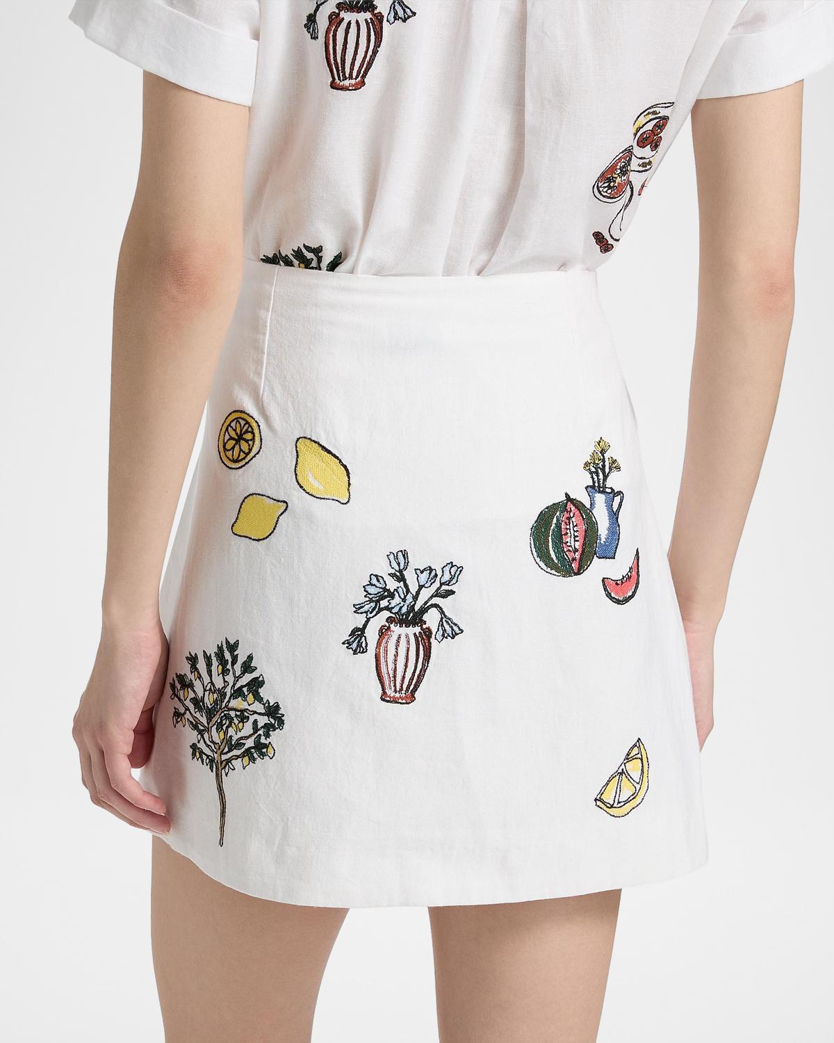 Agnes Cotton Mini Wrap Skirt - thumbnail 3