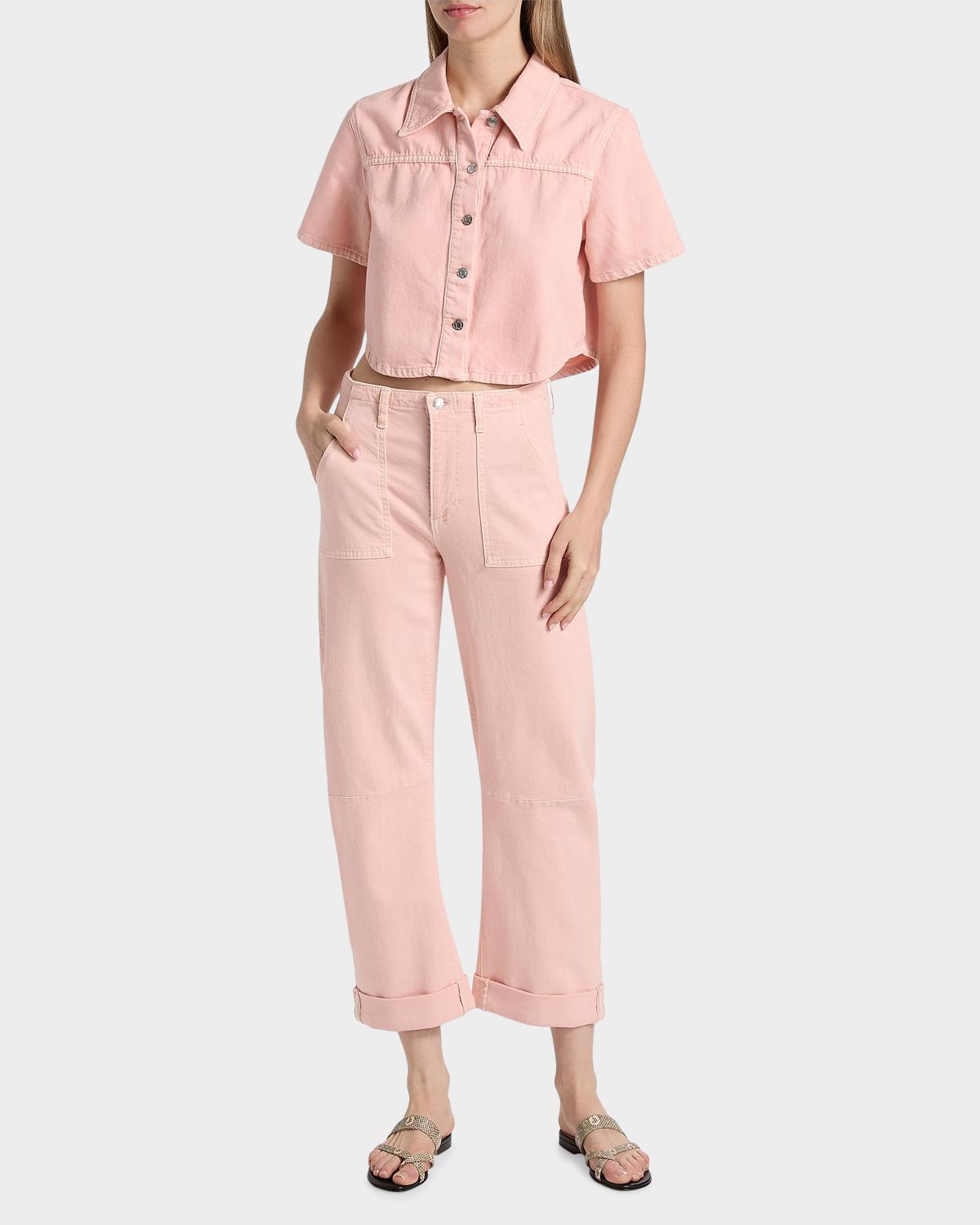 Utility Soft Barrel Crop Jeans - thumbnail 2