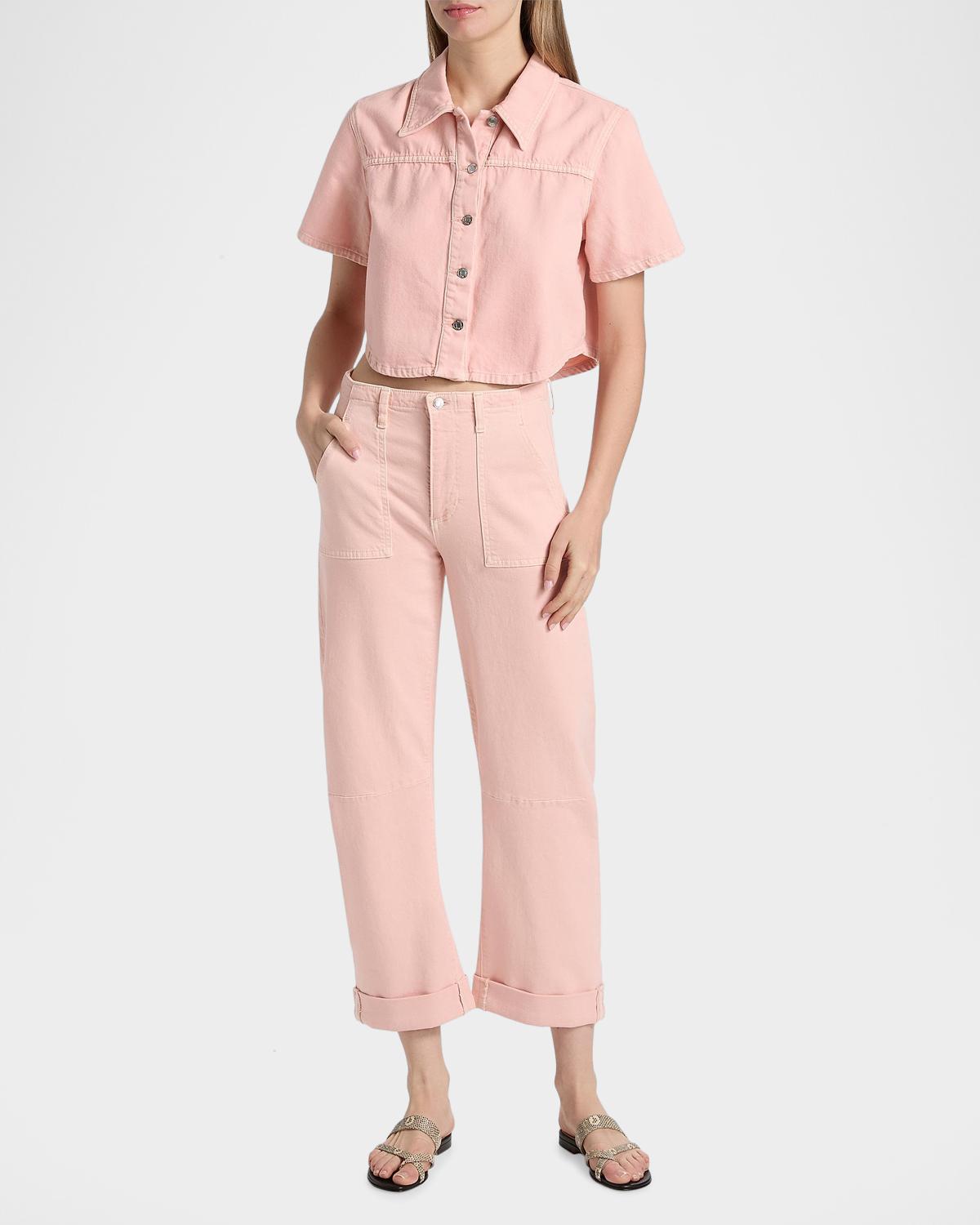 Utility Soft Barrel Crop Jeans - thumbnail 8
