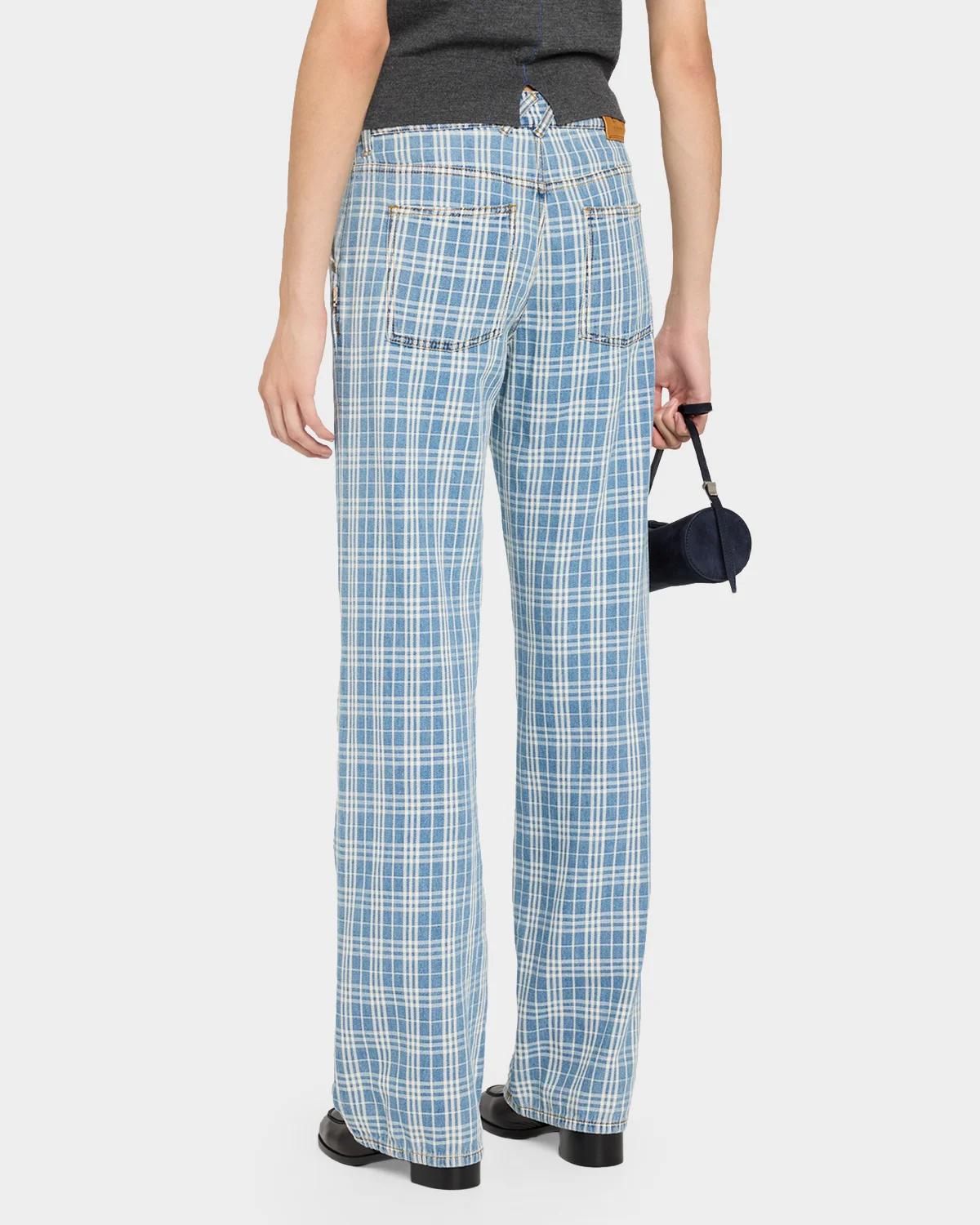 Drusilla Check Denim Straight-Leg Jeans - thumbnail 3