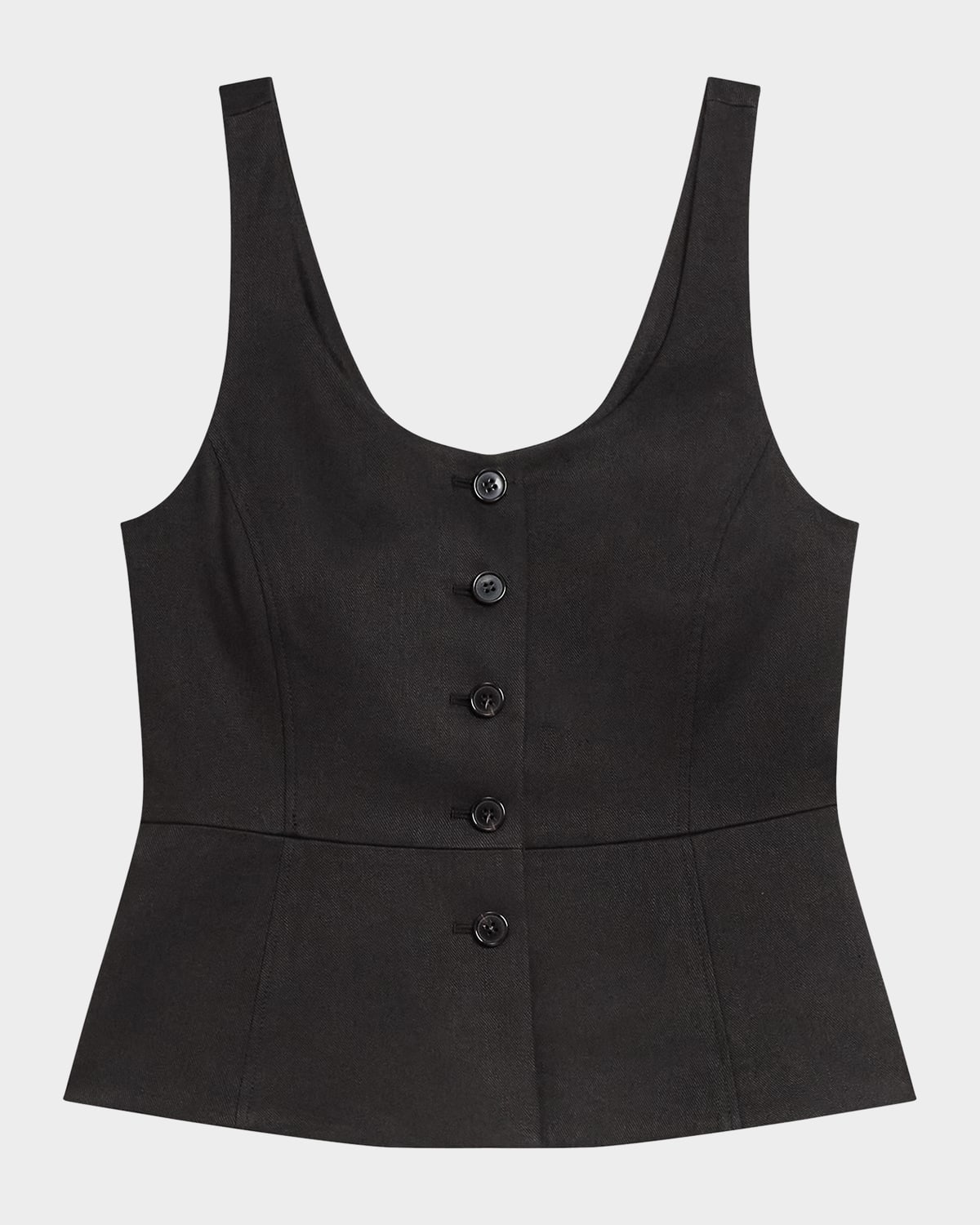 Theory Seamed Peplum Vest | Neiman Marcus