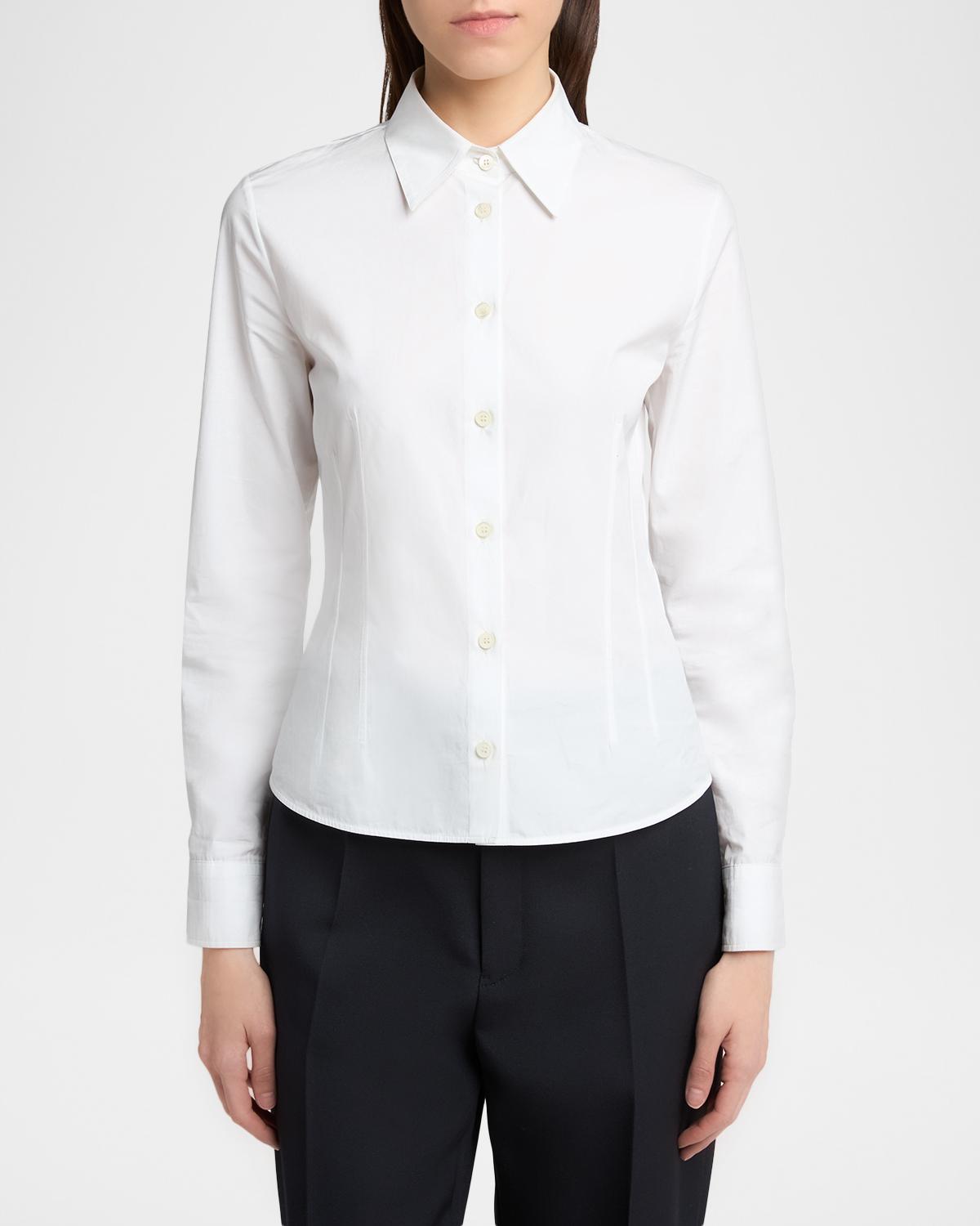 Cotton Poplin Slim Button-Down Shirt - thumbnail 3