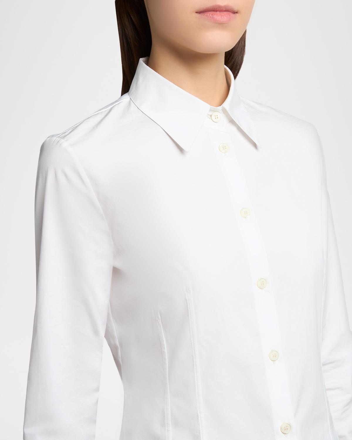 Cotton Poplin Slim Button-Down Shirt - thumbnail 4