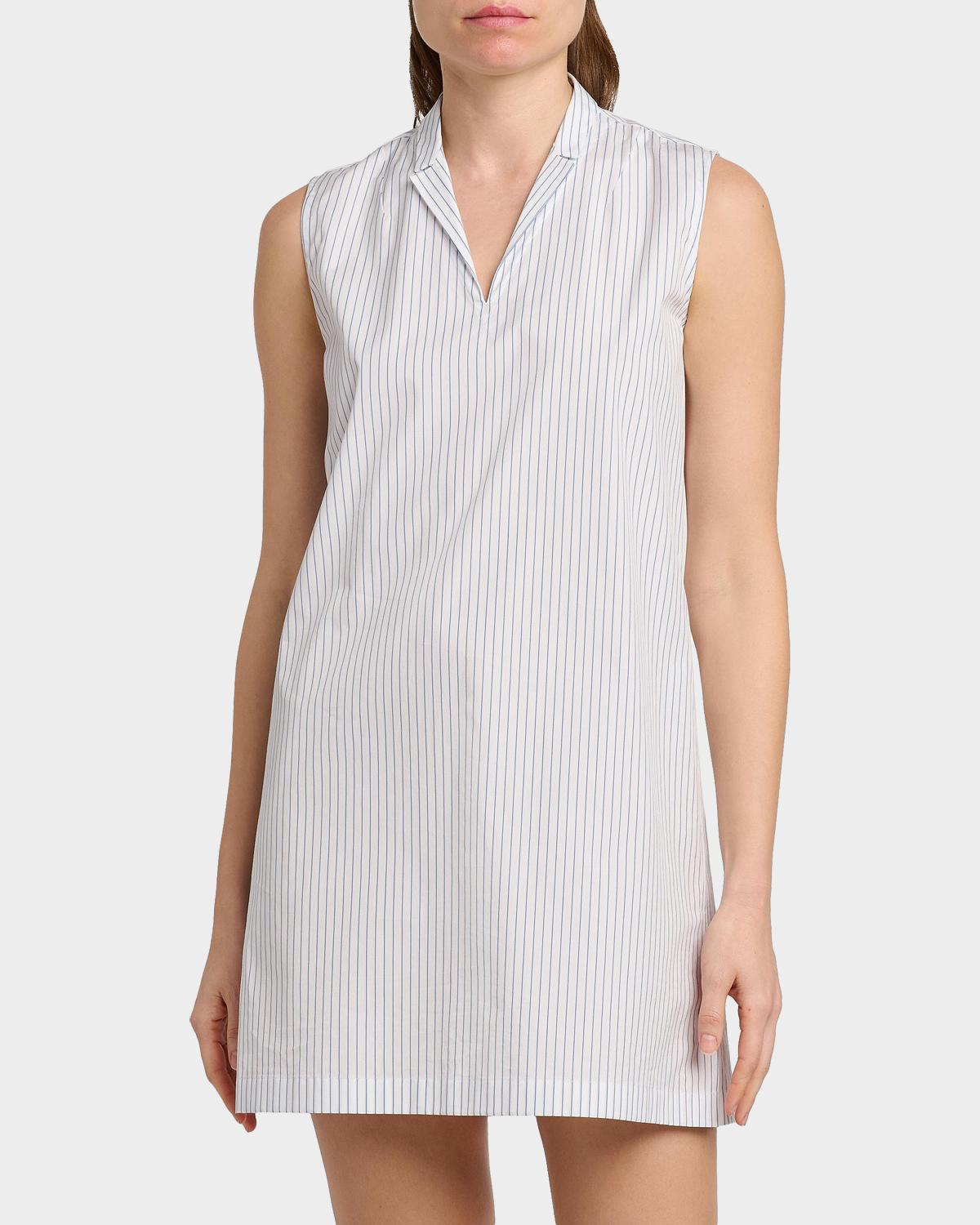 Pinstriped Cotton Poplin Minidress - thumbnail 4
