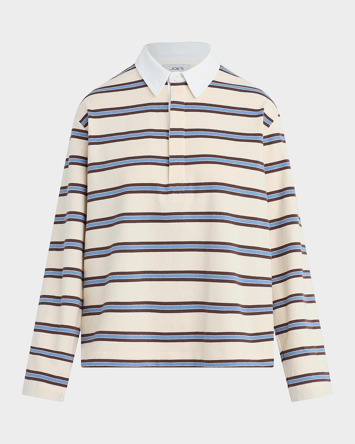 Dylan Striped Cotton Oversized Rugby Shirt