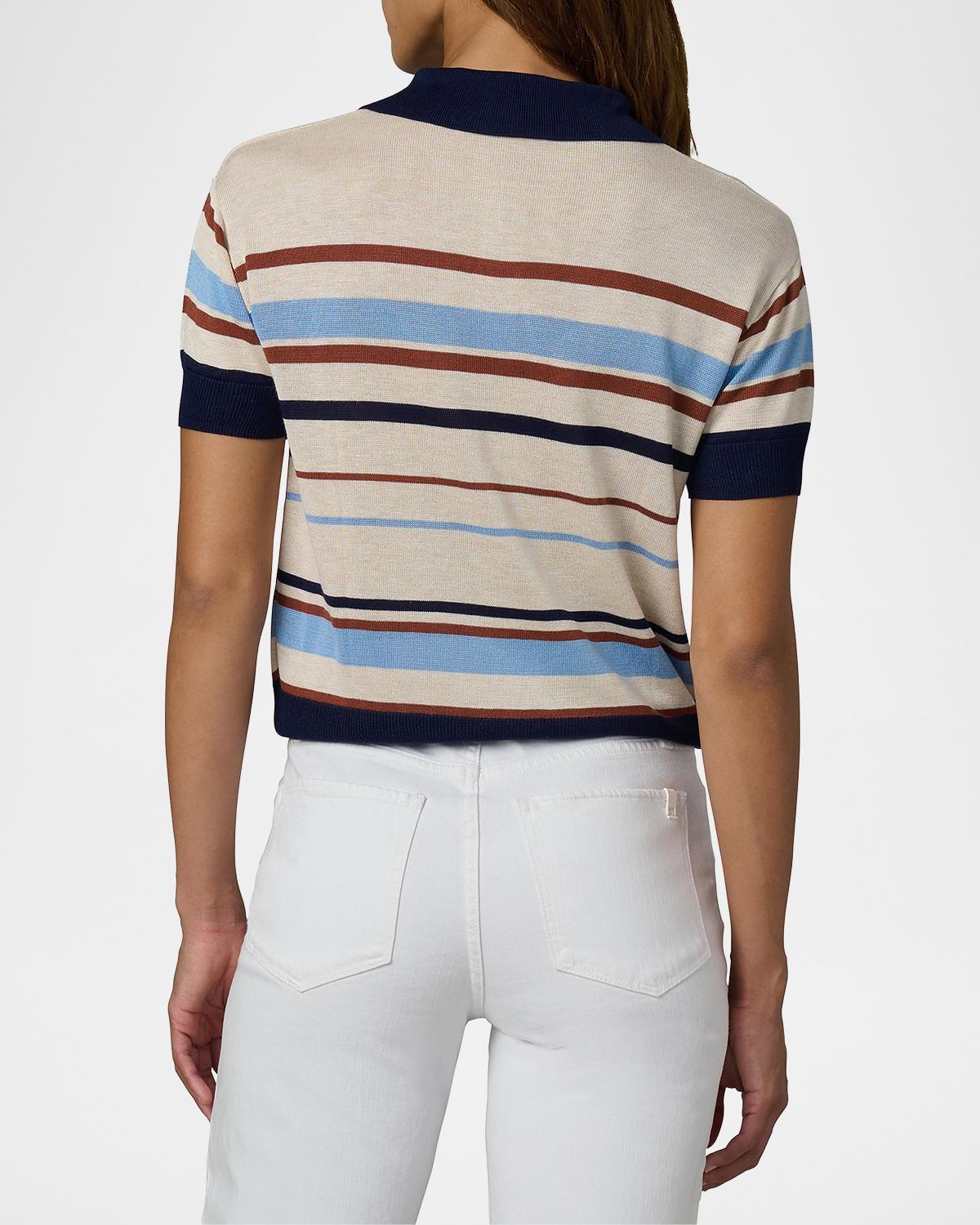 The Stella Striped Polo Sweater - thumbnail 3