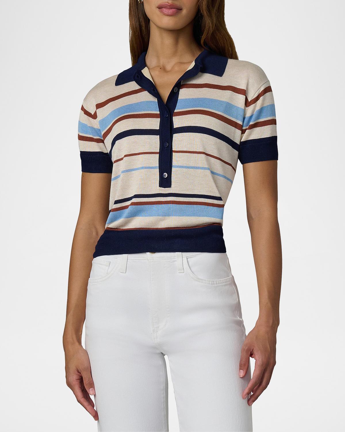 The Stella Striped Polo Sweater - thumbnail 4