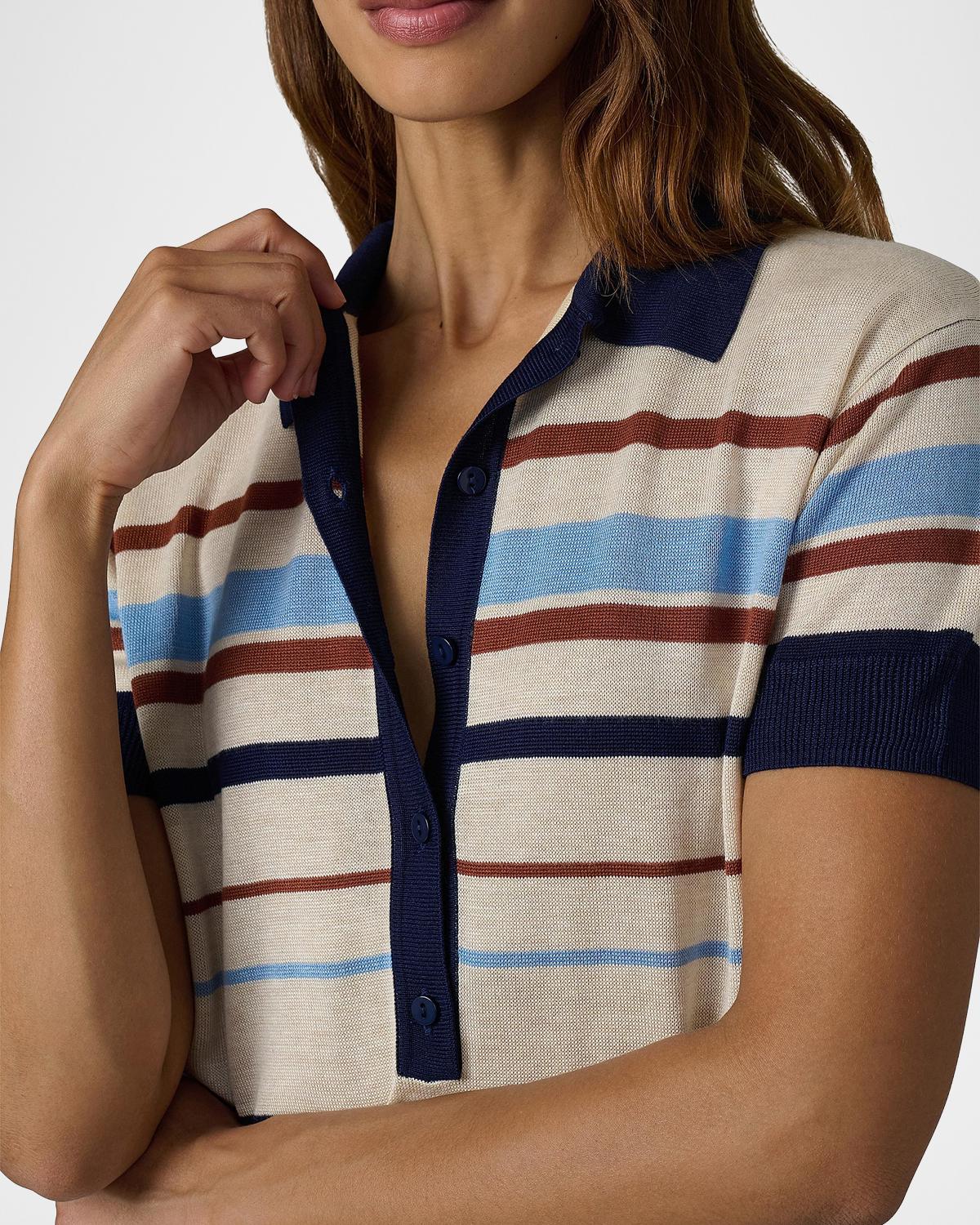 The Stella Striped Polo Sweater - thumbnail 6