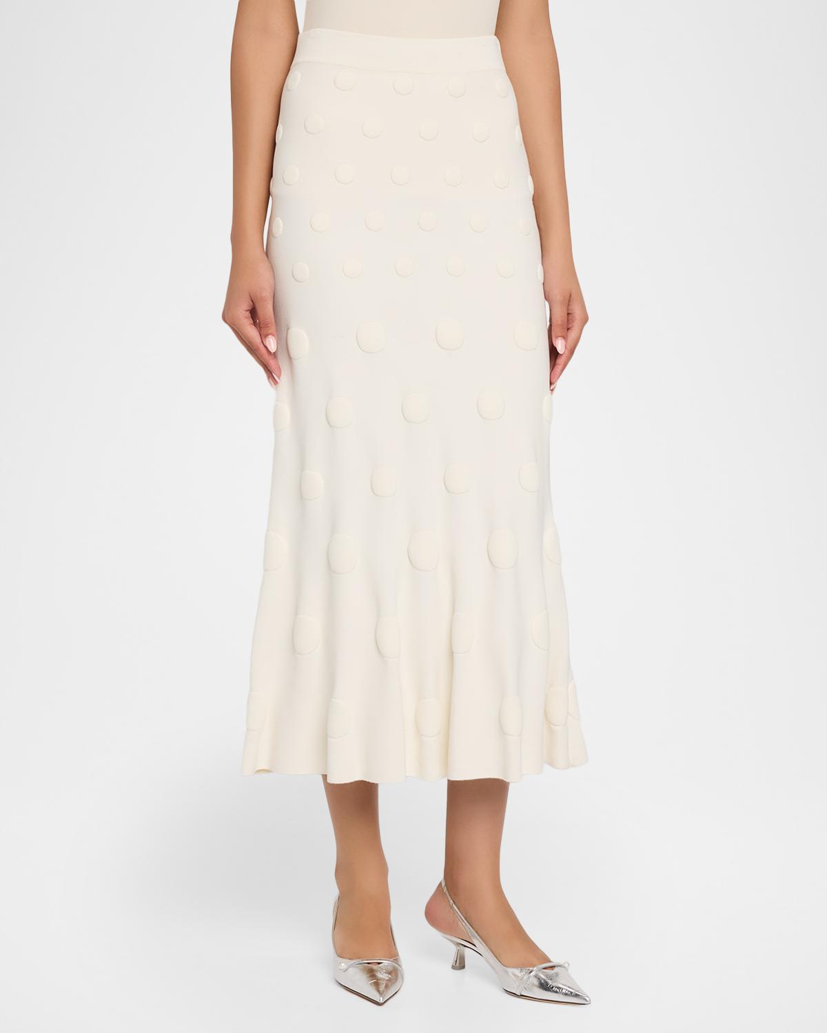 Pucker Dot Knit Midi Skirt - thumbnail 4