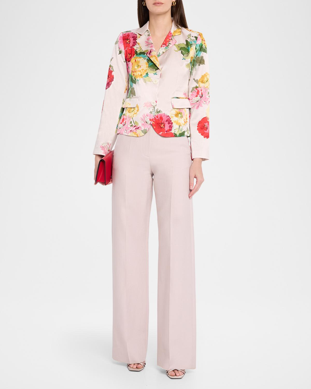 Pat Nixon Silk Single-Breasted Classic Jacket - thumbnail 2