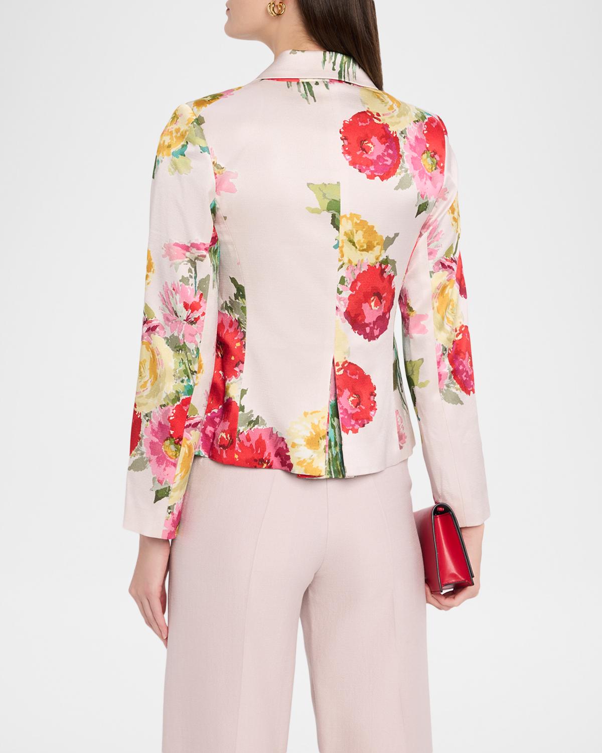 Pat Nixon Silk Single-Breasted Classic Jacket - thumbnail 3