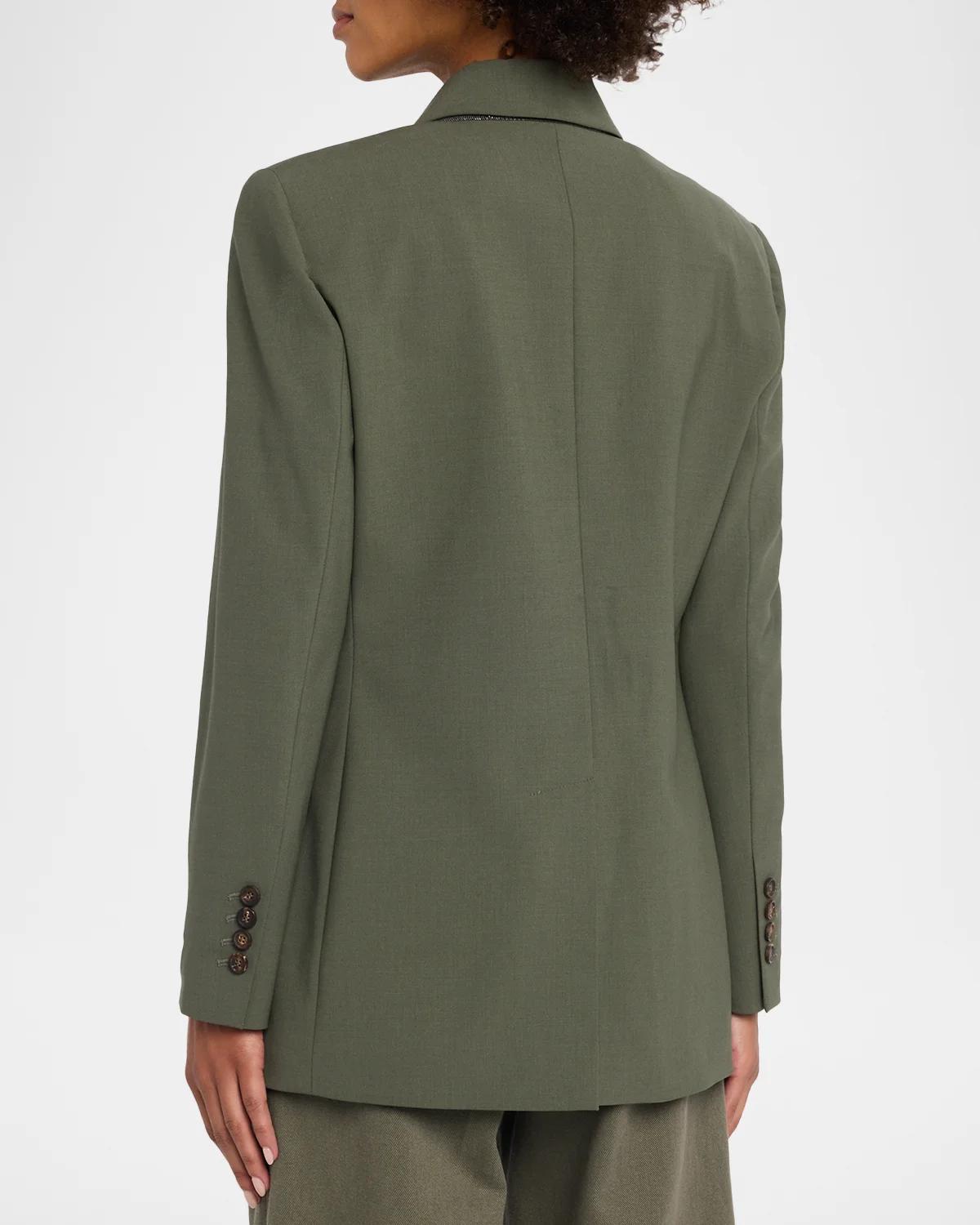 Tropical Luxury Wool Double-Breasted Jacket - thumbnail 3