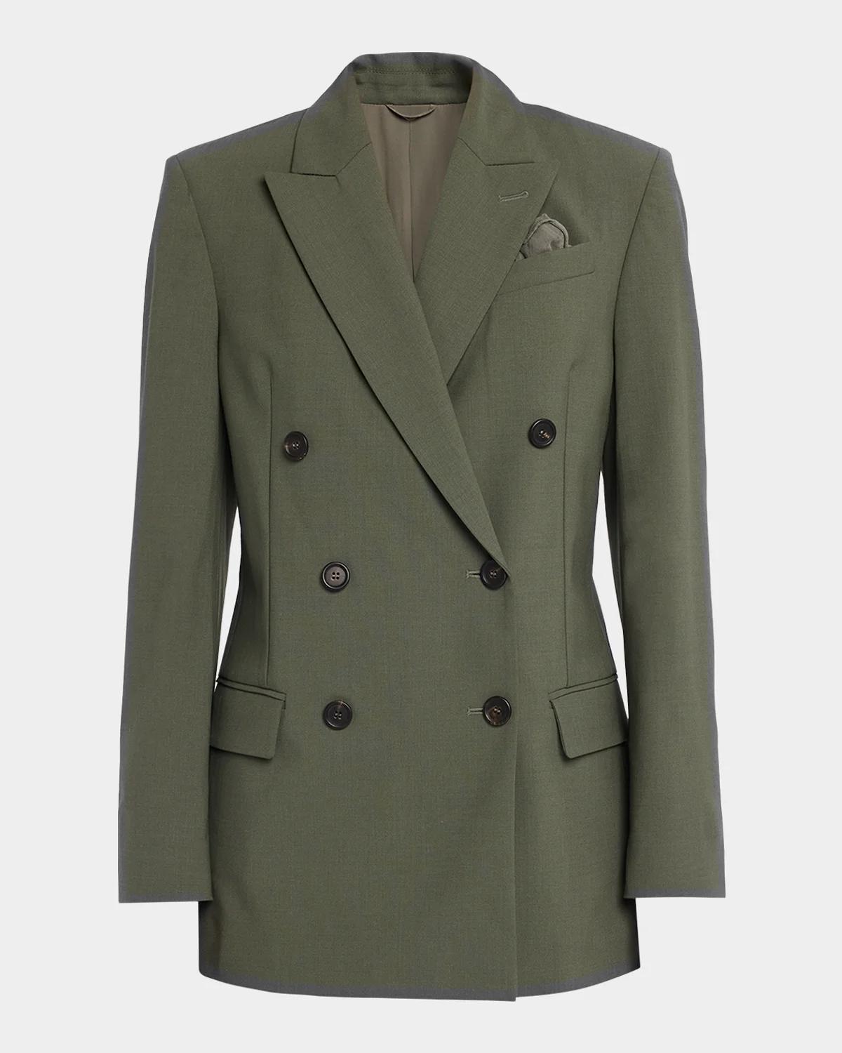 Tropical Luxury Wool Double-Breasted Jacket