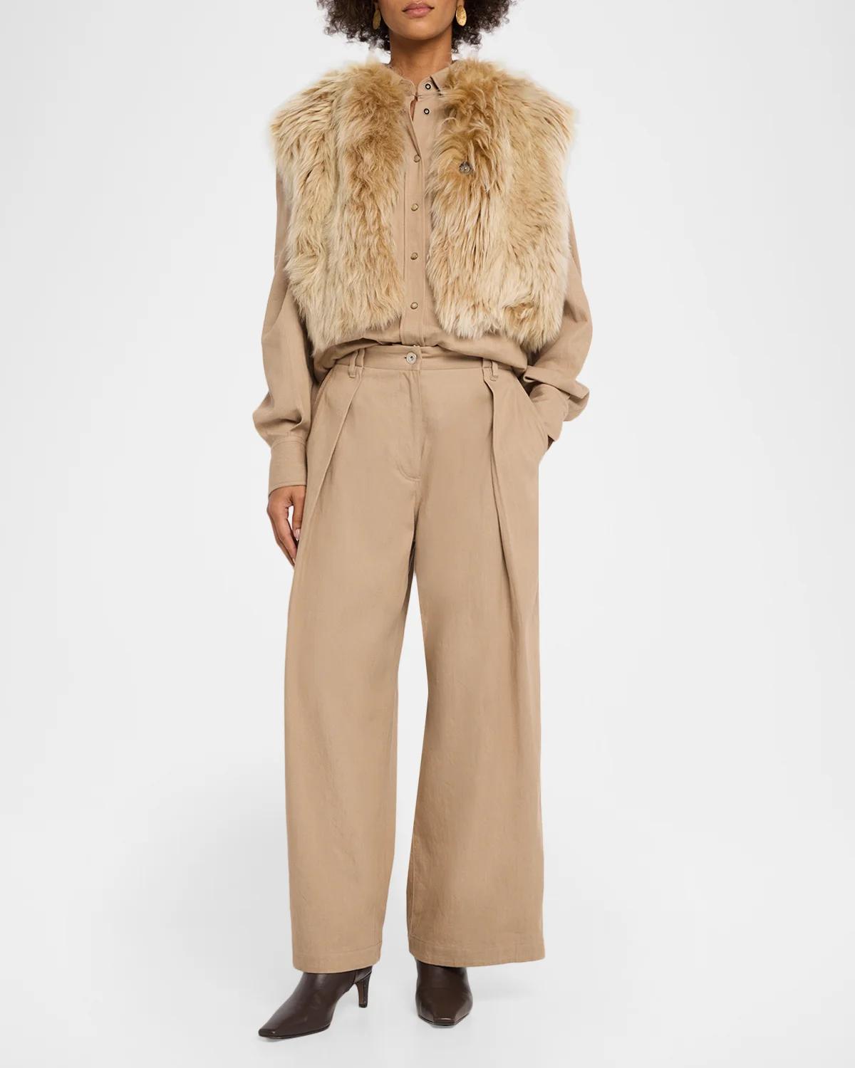 Sparkle Twill Wide-Leg Pants - thumbnail 2